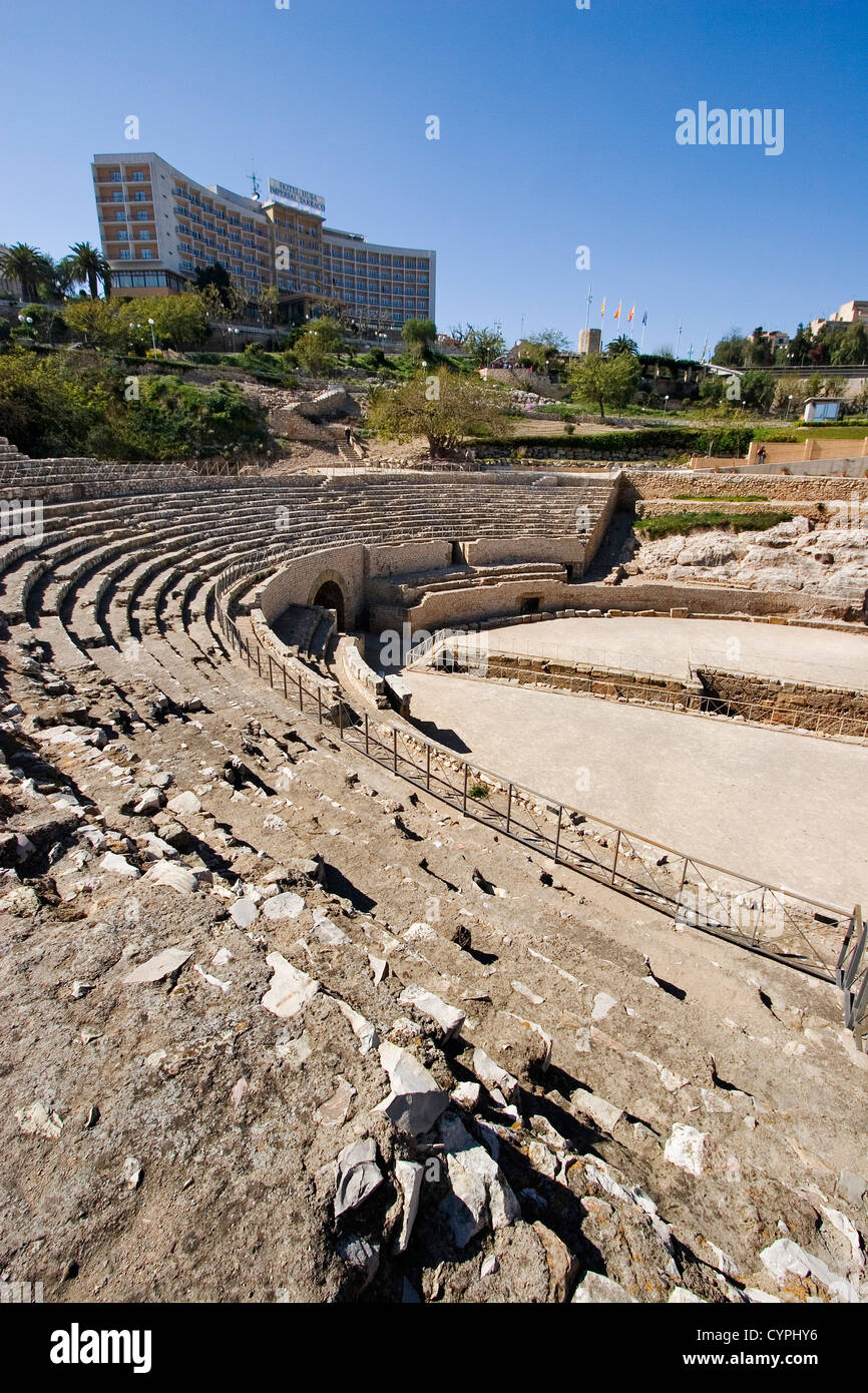 Amphithéâtre romain Tarragona Catalogne Espagne anfiteatro romano tarragona españa cataluña Banque D'Images