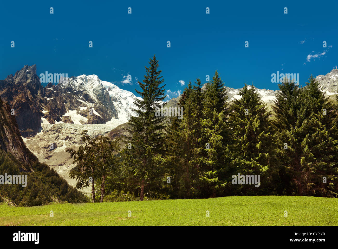 Un beau paysage dans l'Alpage de montagne. Banque D'Images