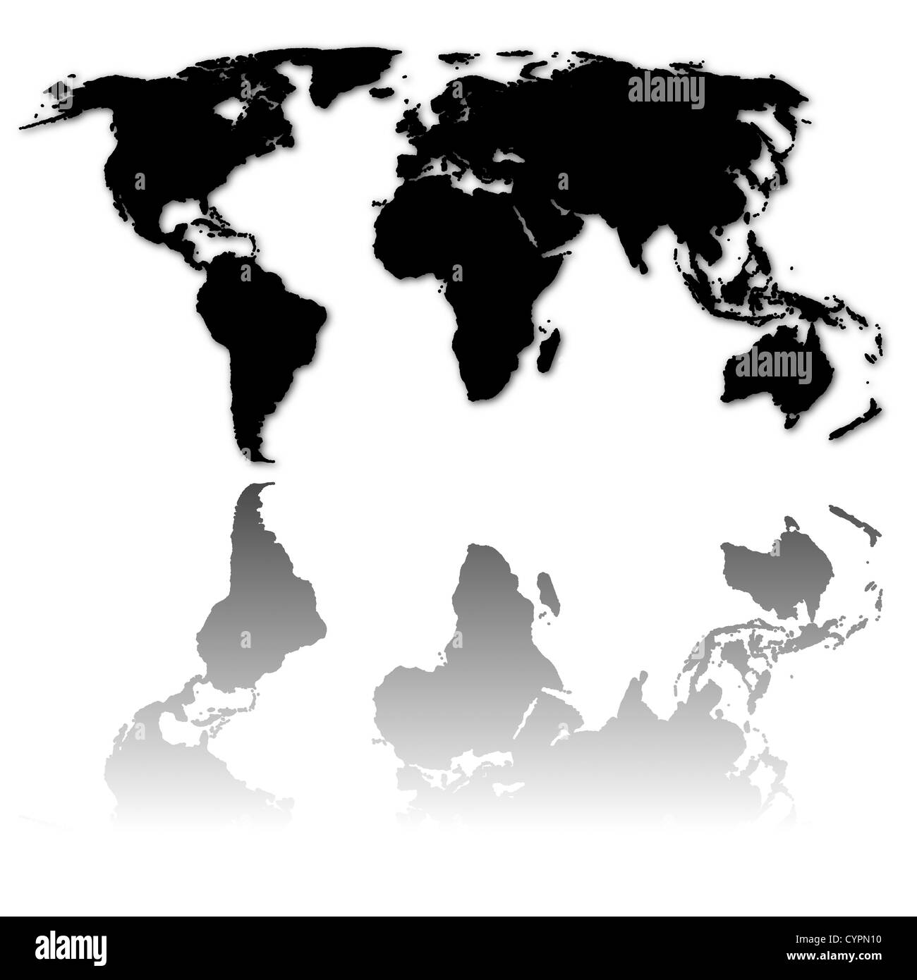 Carte du monde isolés ou globe illustration travel concept Banque D'Images