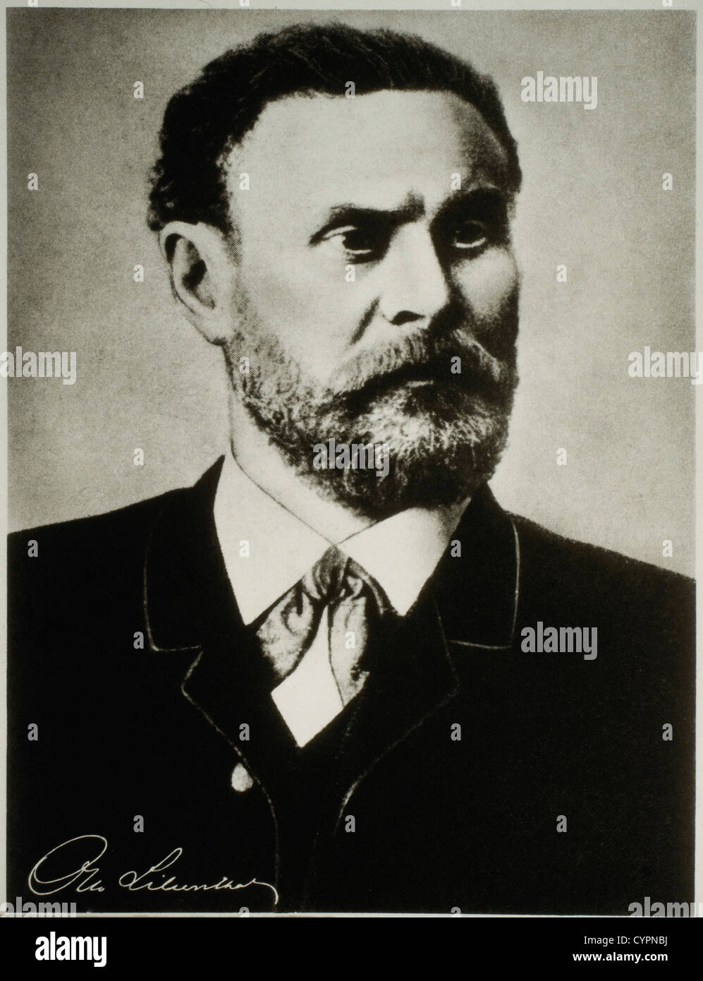 Otto Lilienthal (1848-1896), ingénieur, scientifique, pionnier de vol planeur en Allemagne Banque D'Images