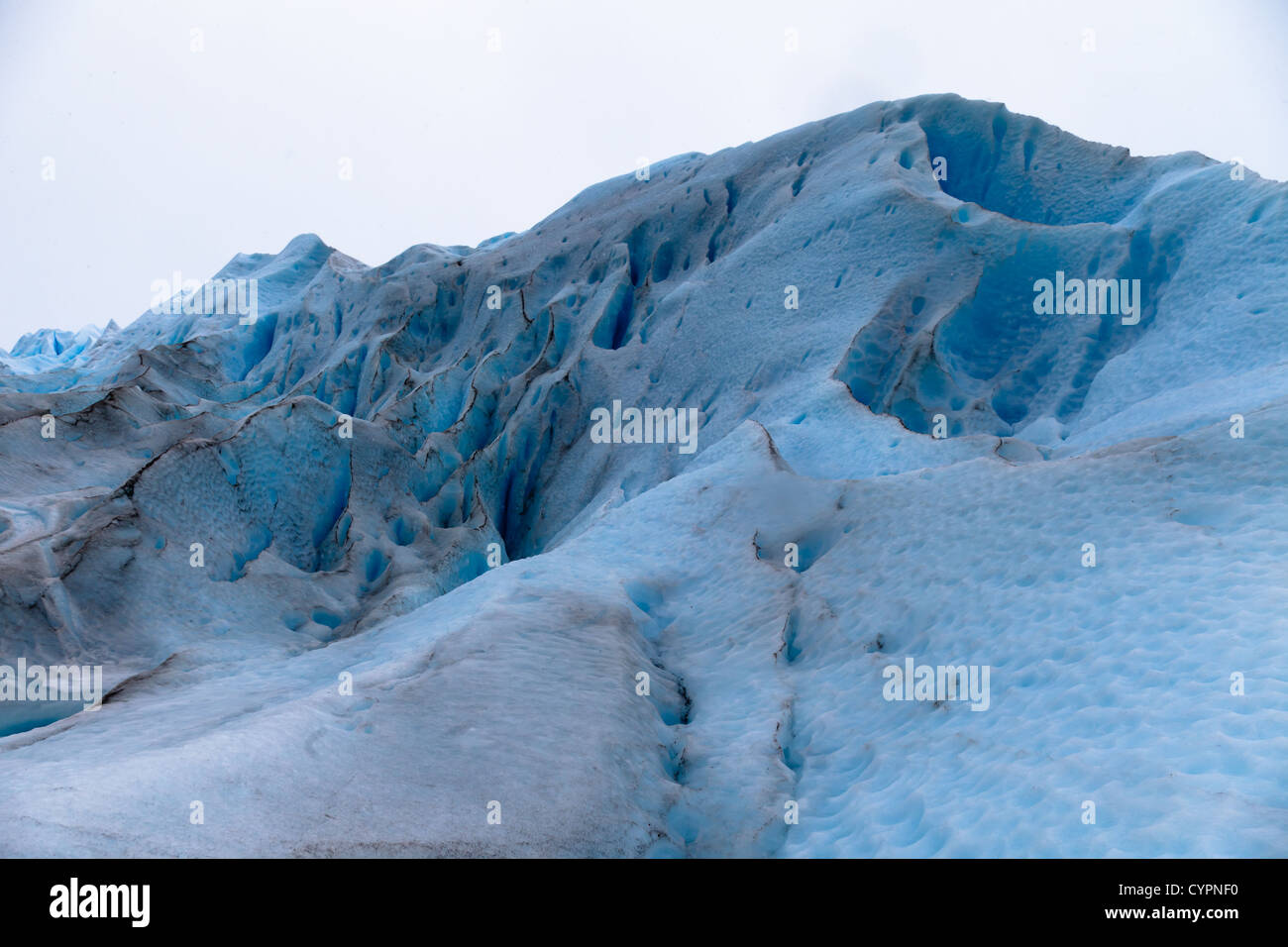 Collines de glace sur le glacier Perito Moreno, Patagonie Banque D'Images