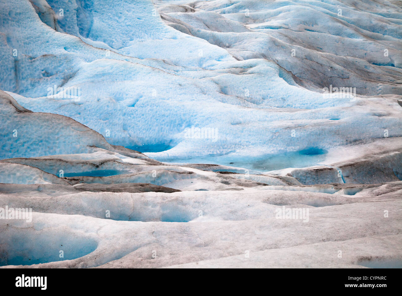 Collines de glace sur le glacier Perito Moreno, Patagonie Banque D'Images