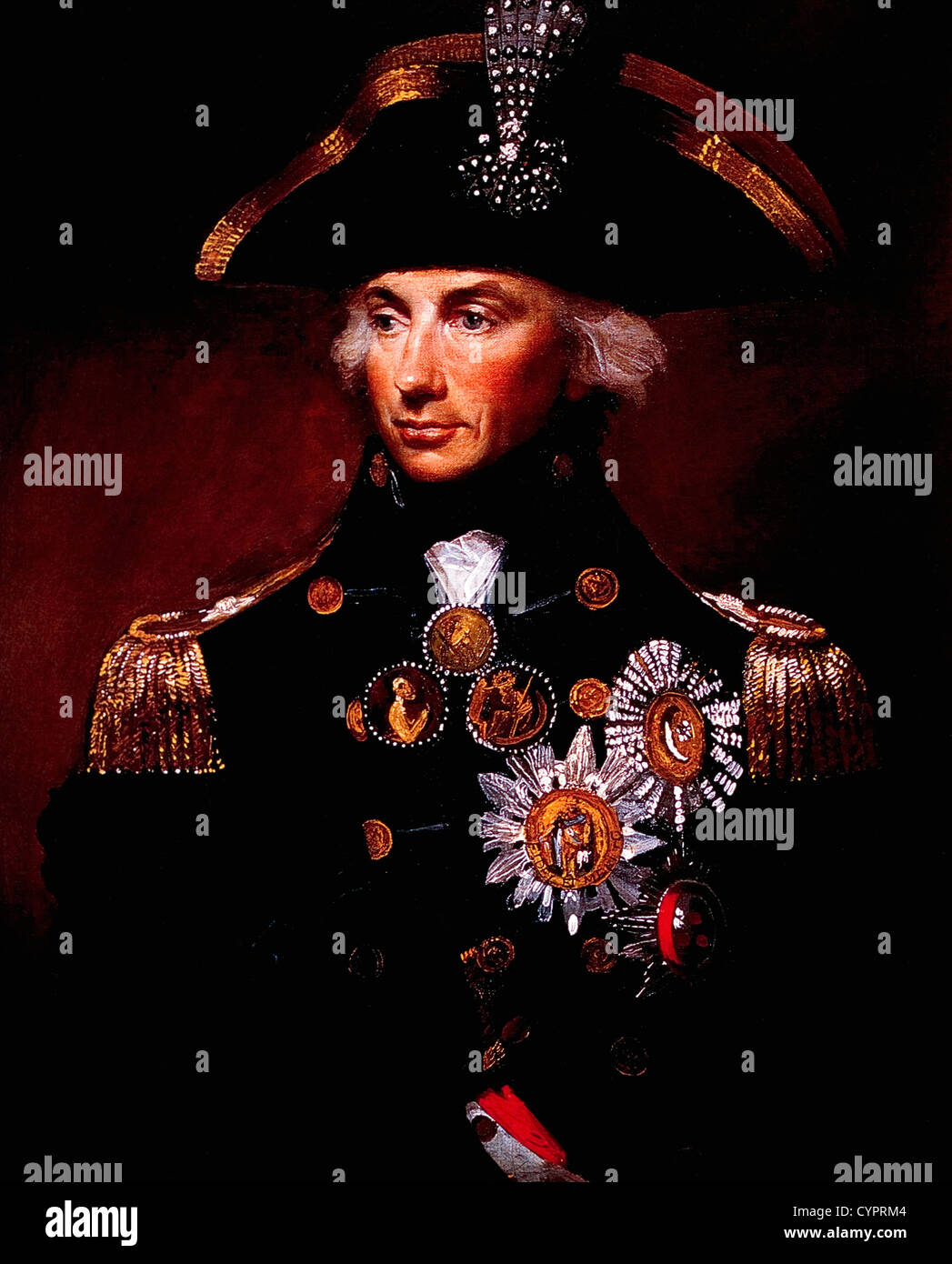 Horatio Nelson (10 Downing Street), amiral britannique, Portrait par David, 1798 Banque D'Images