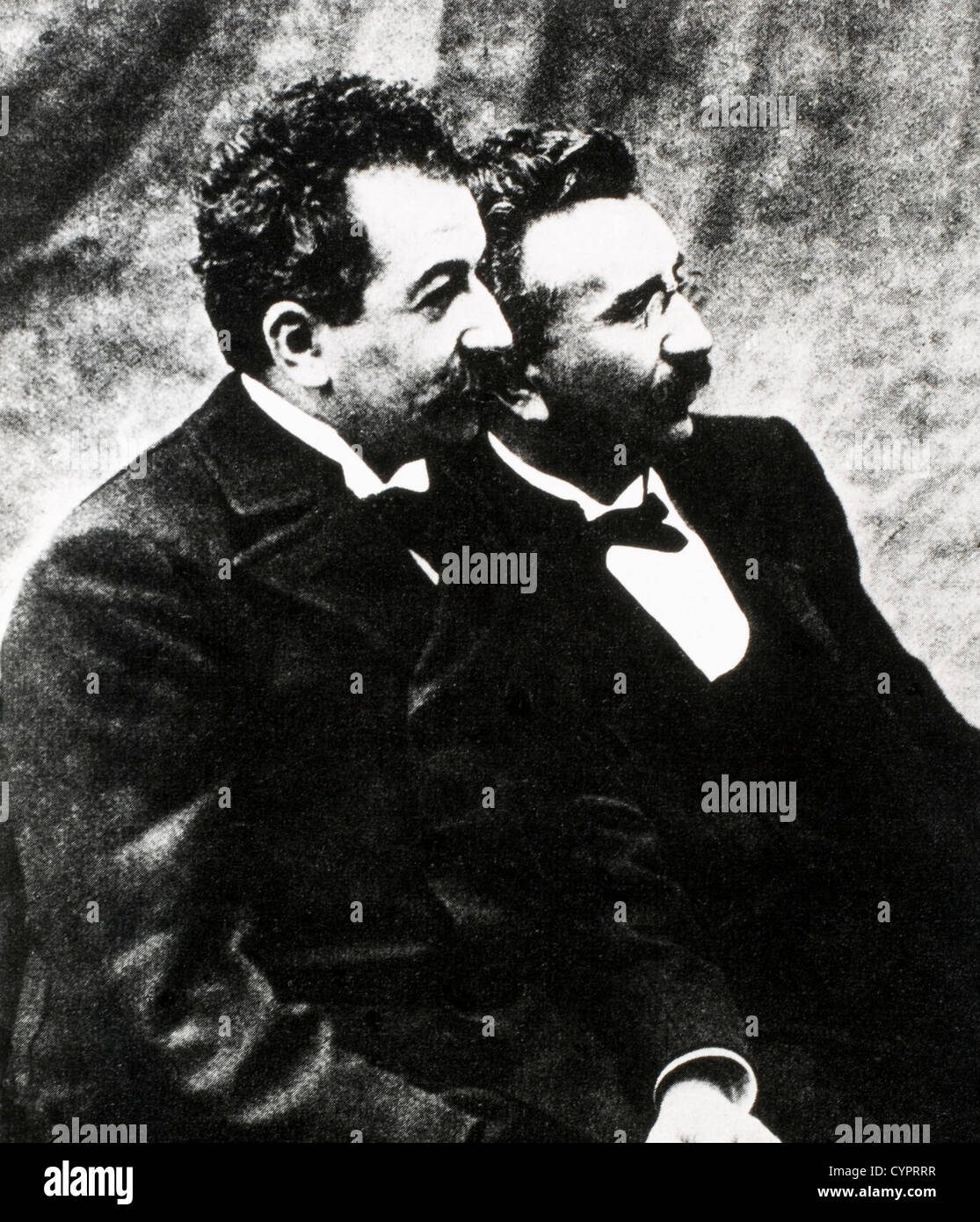 Jean Louis (1864-1948) et Auguste (1862-1954), Lumiere des inventeurs français Cinematographe, Portrait Banque D'Images
