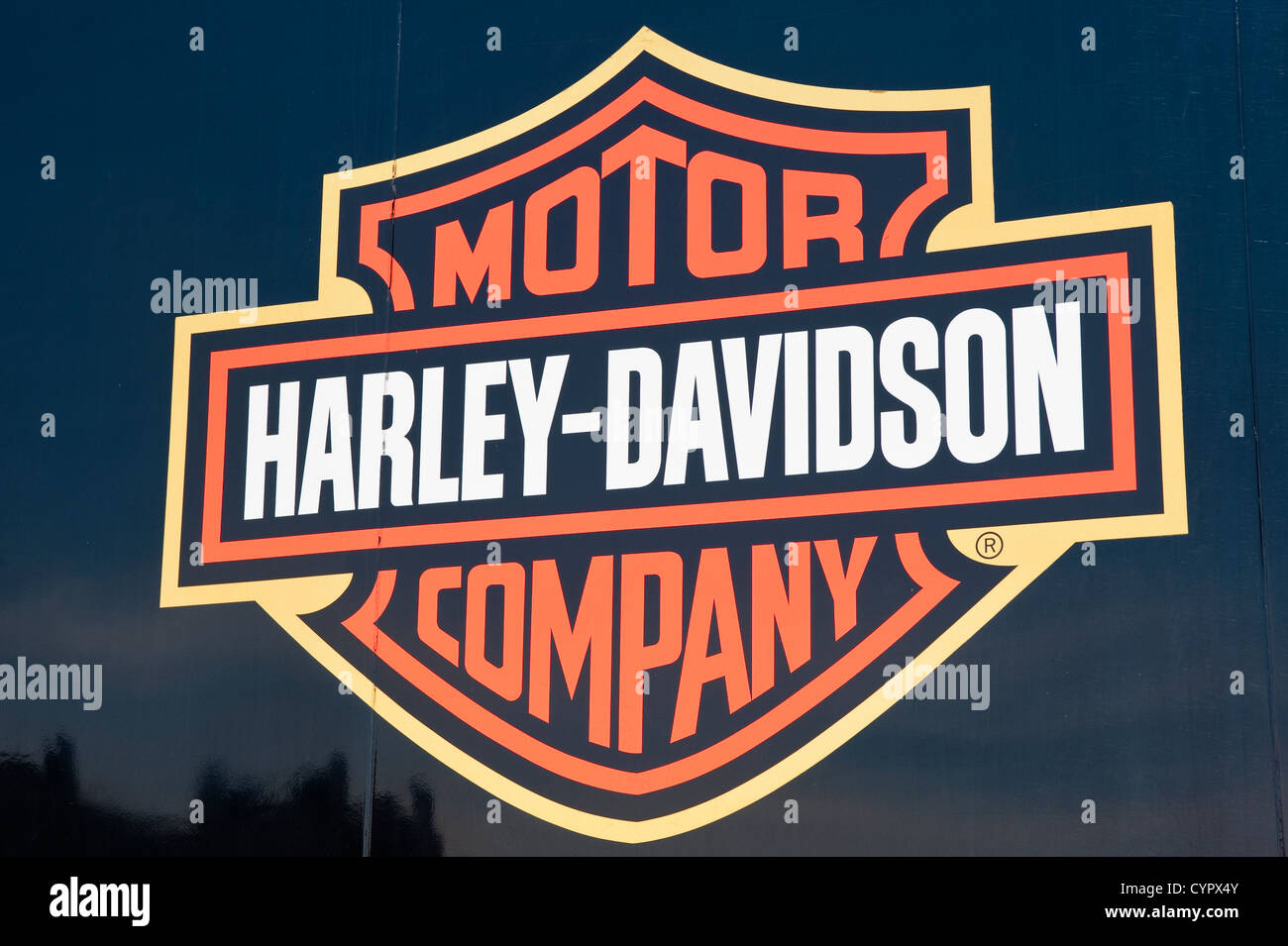 Musée Harley Davidson Logo Milwaukee, Wisconsin. Banque D'Images