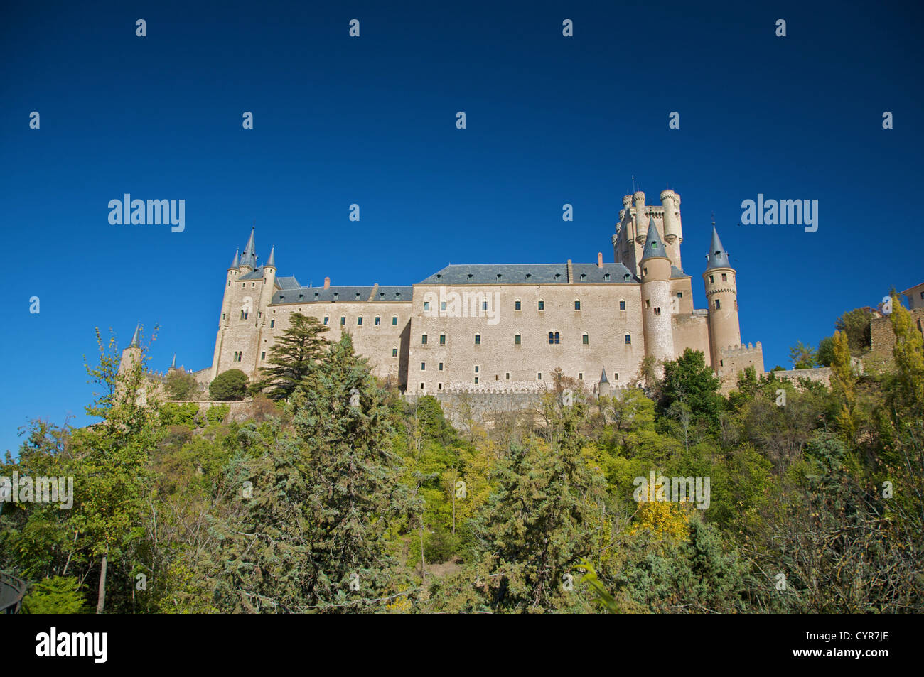 Au grand château de la ville de segovia espagne Banque D'Images