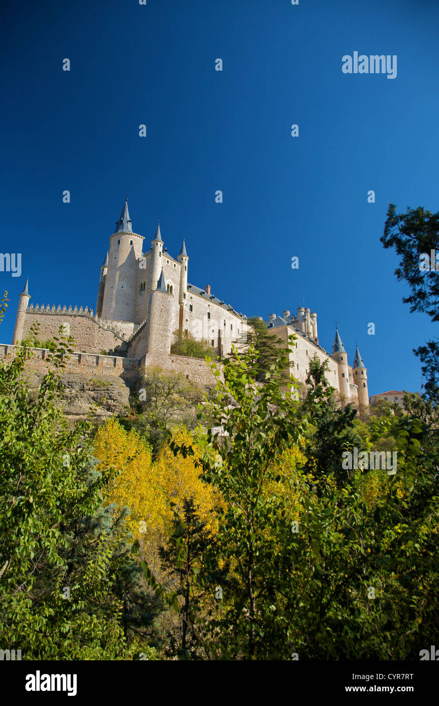 Au grand château de la ville de segovia espagne Banque D'Images