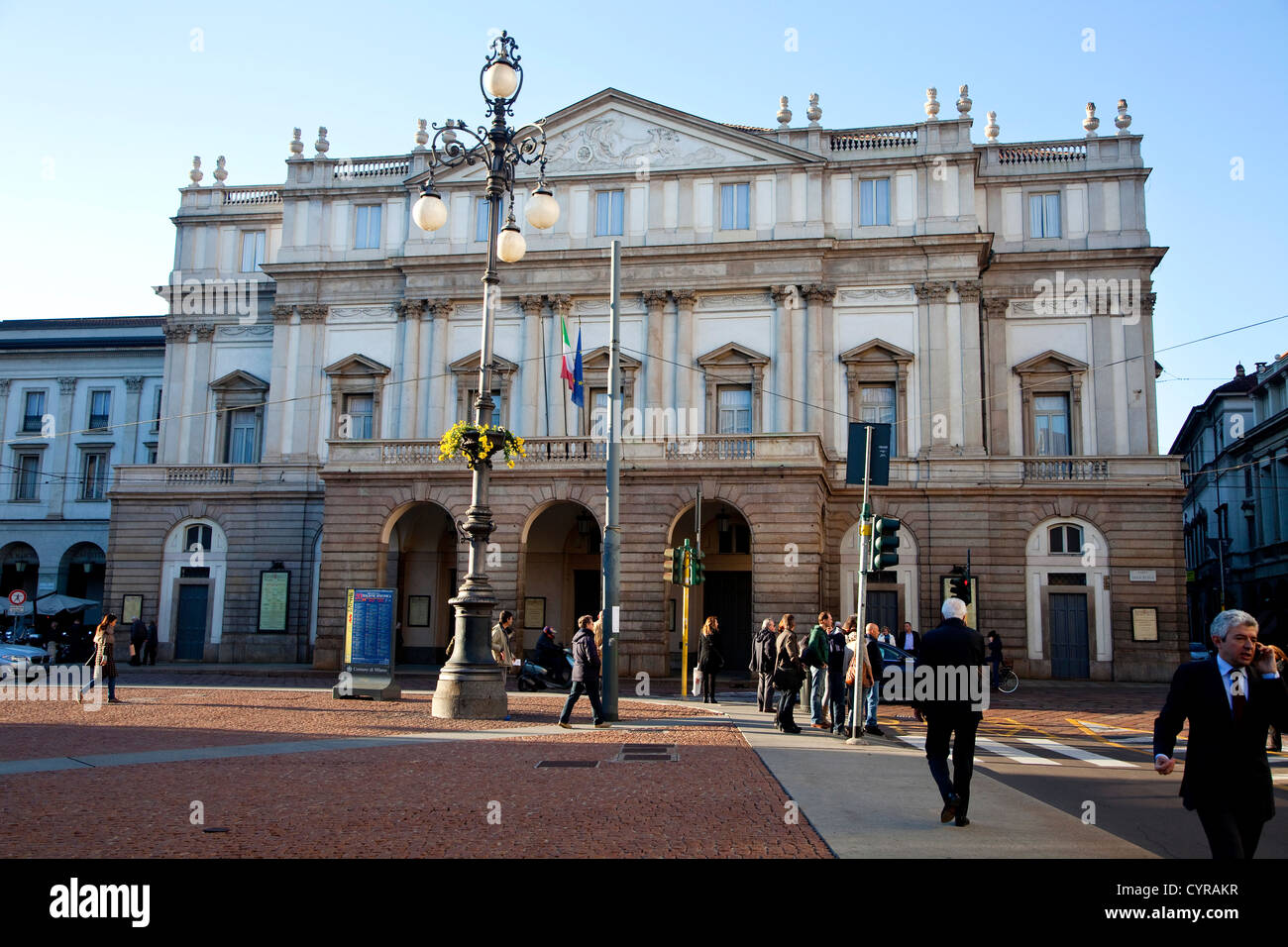 La Scala, célèbre théâtre de l'opéra de Milan, Milan, Italie, Italia Banque D'Images