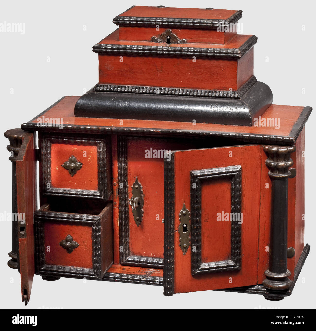A south german miniature cabinet with a music box Banque de photographies  et d'images à haute résolution - Alamy