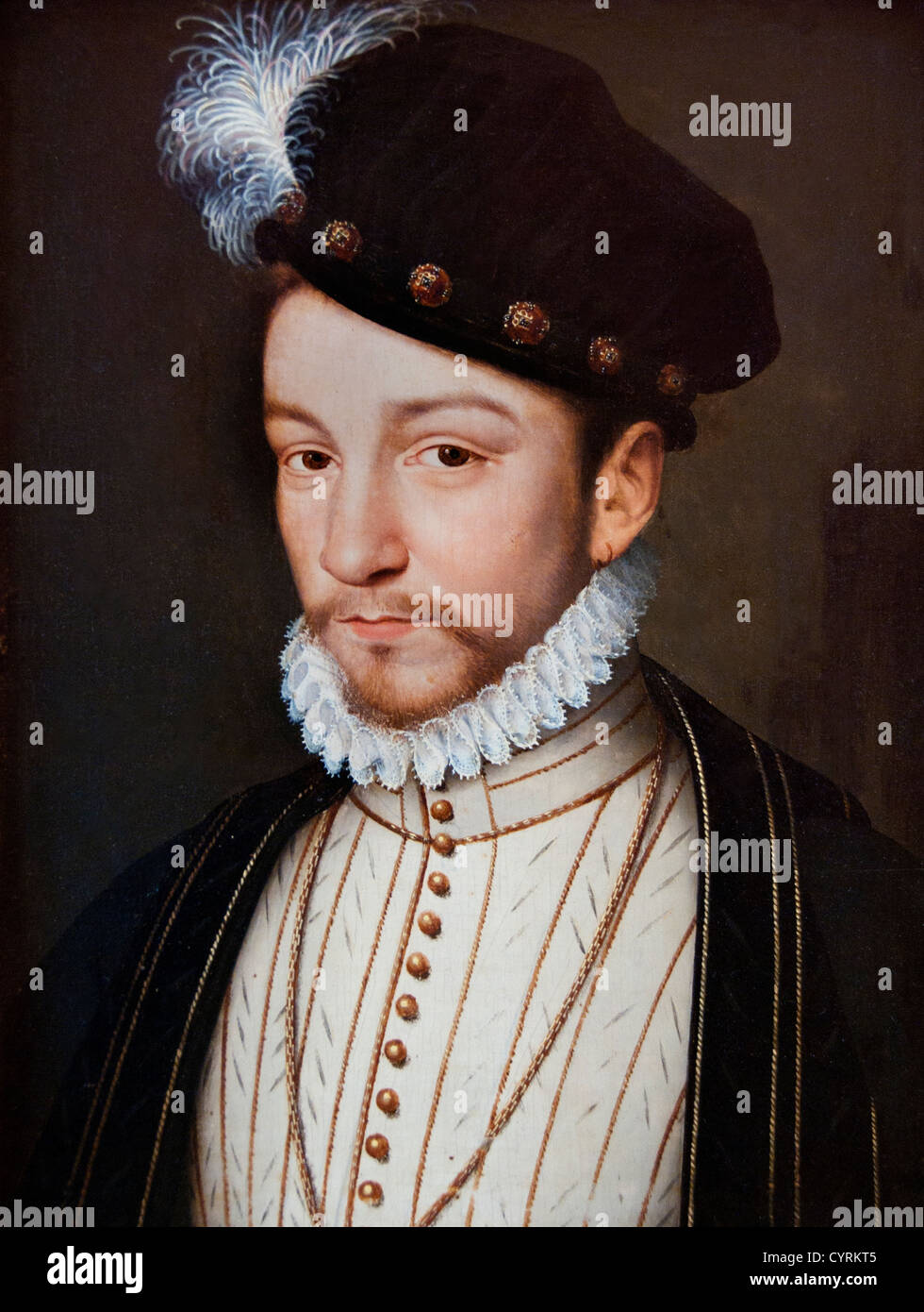 1550-74 Roi Charles IX Roi de France par Clouet François 1510-72 Banque D'Images