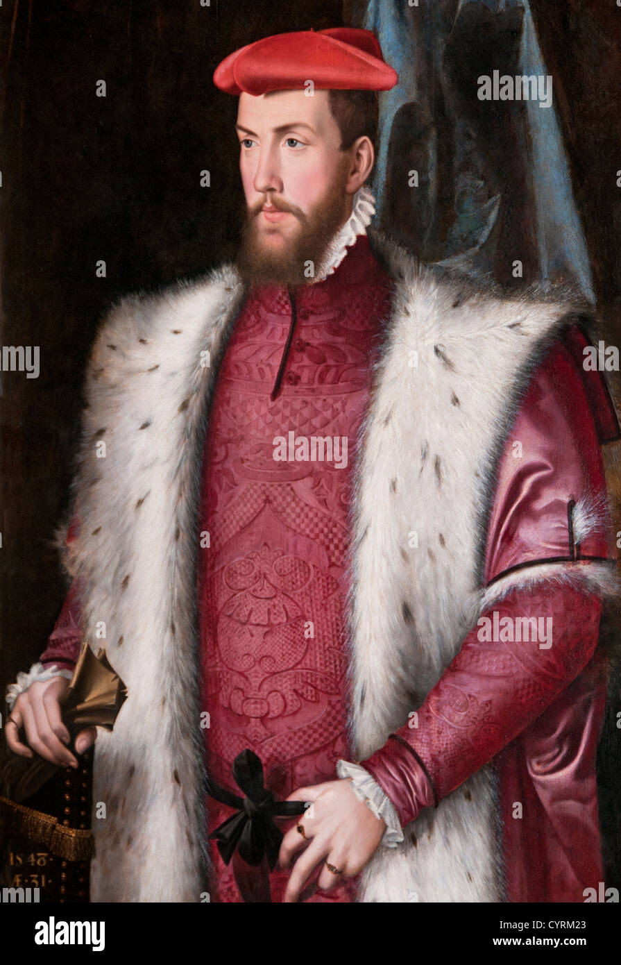 Portrait d'Odet de Coligny, Cardinal de Châtillon 1517-71 1548Clouet François 1510-72 France French Banque D'Images