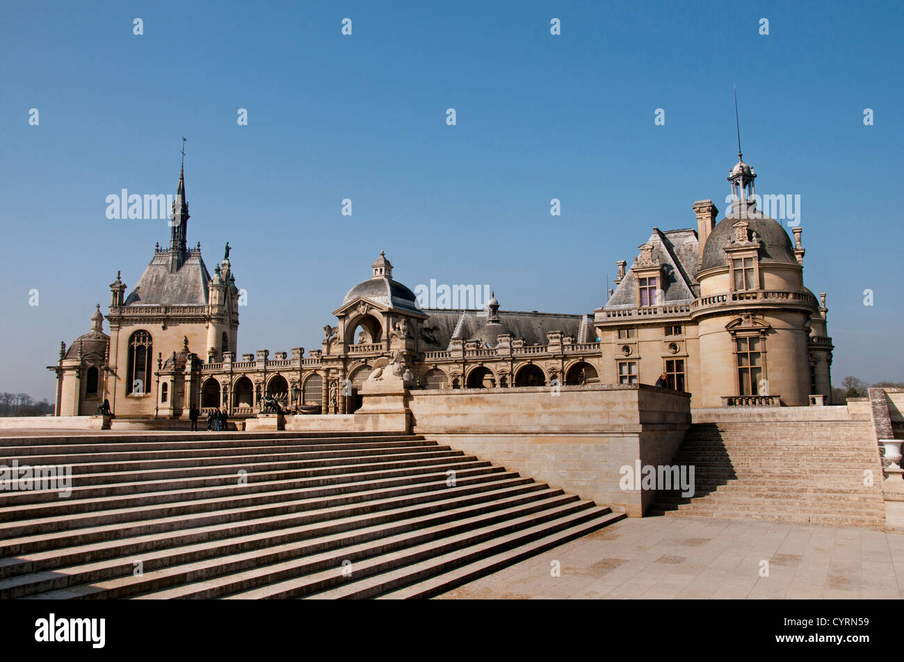 Le Château de Chantilly Musée Condee région Picardie France French Banque D'Images