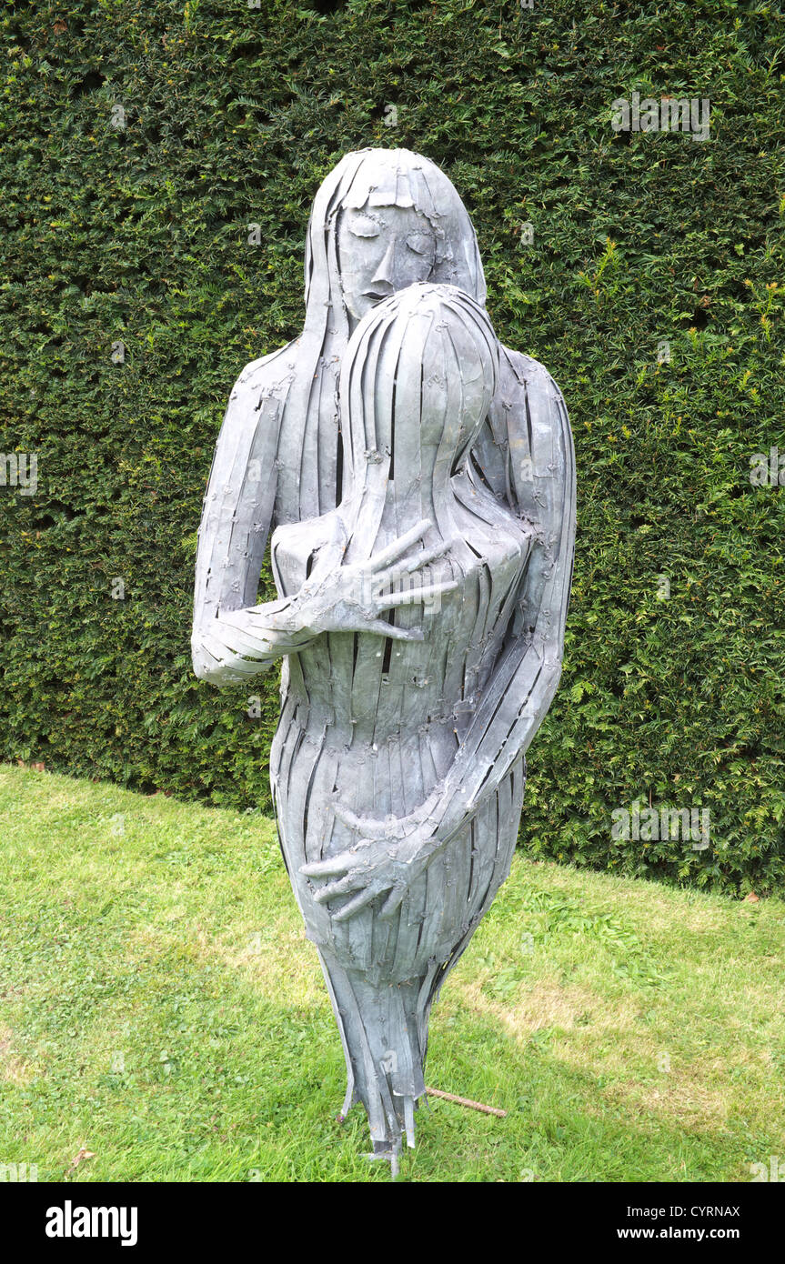 Sculptures en acier galvanisé sur Lady Macbeth de William Shakespeare, England, UK Banque D'Images