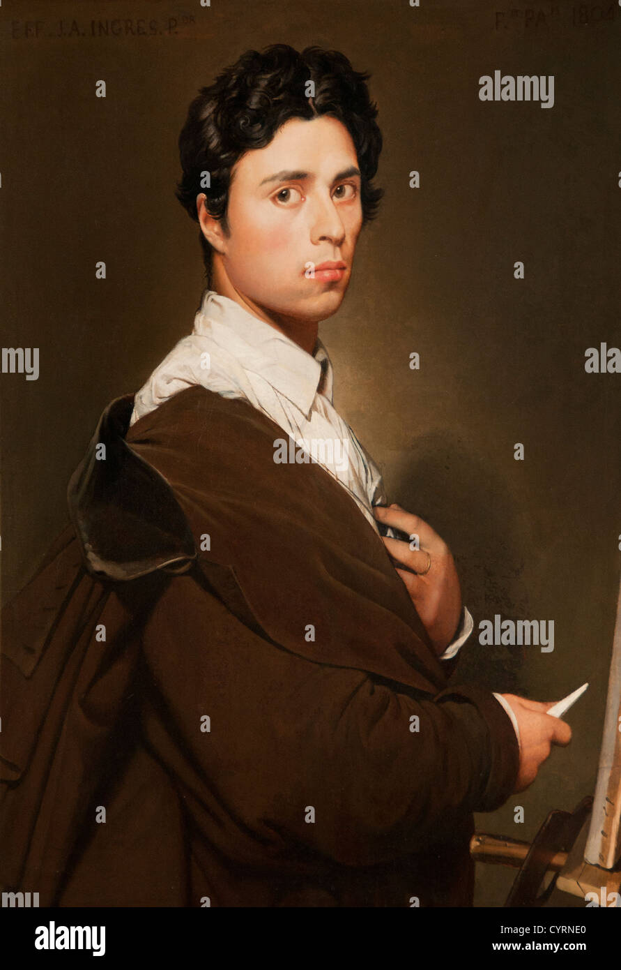 Self Portrait à l'âge de vingt-quatre 1804 Jean Auguste Dominique Ingres 1780-1867 français La France Banque D'Images Self Portrait à l'âge de vingt-quatre 1804 Jean Auguste Dominique Ingres 1780-1867 français La France Banque D'Images