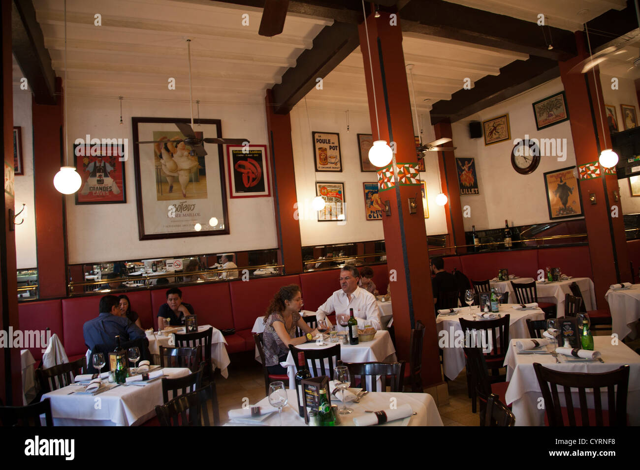 Restaurant Bistrot Mosaico à Colonia Condesa - Mexico DF Banque D'Images