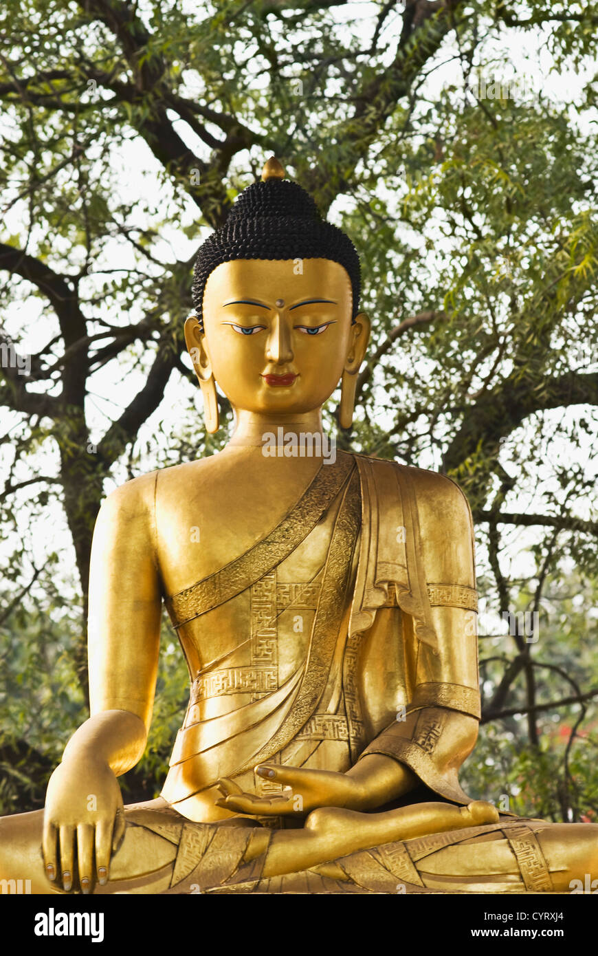 Statue de Bouddha dans un Park, New Delhi, Inde Banque D'Images