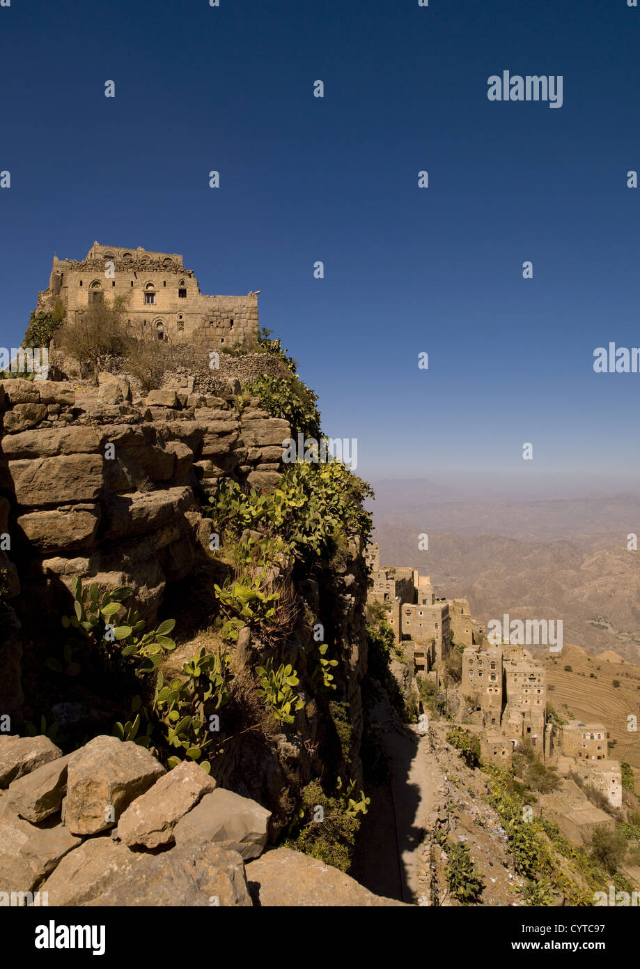 Village de Kholan, Yémen Banque D'Images