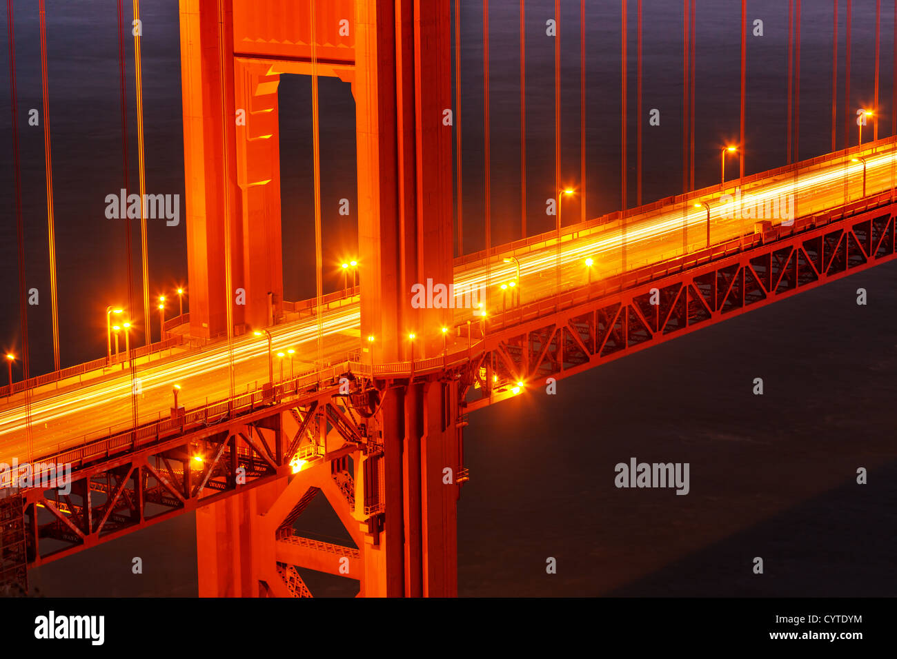 Golden Gate Bridge détail. San Francisco, Californie. Banque D'Images