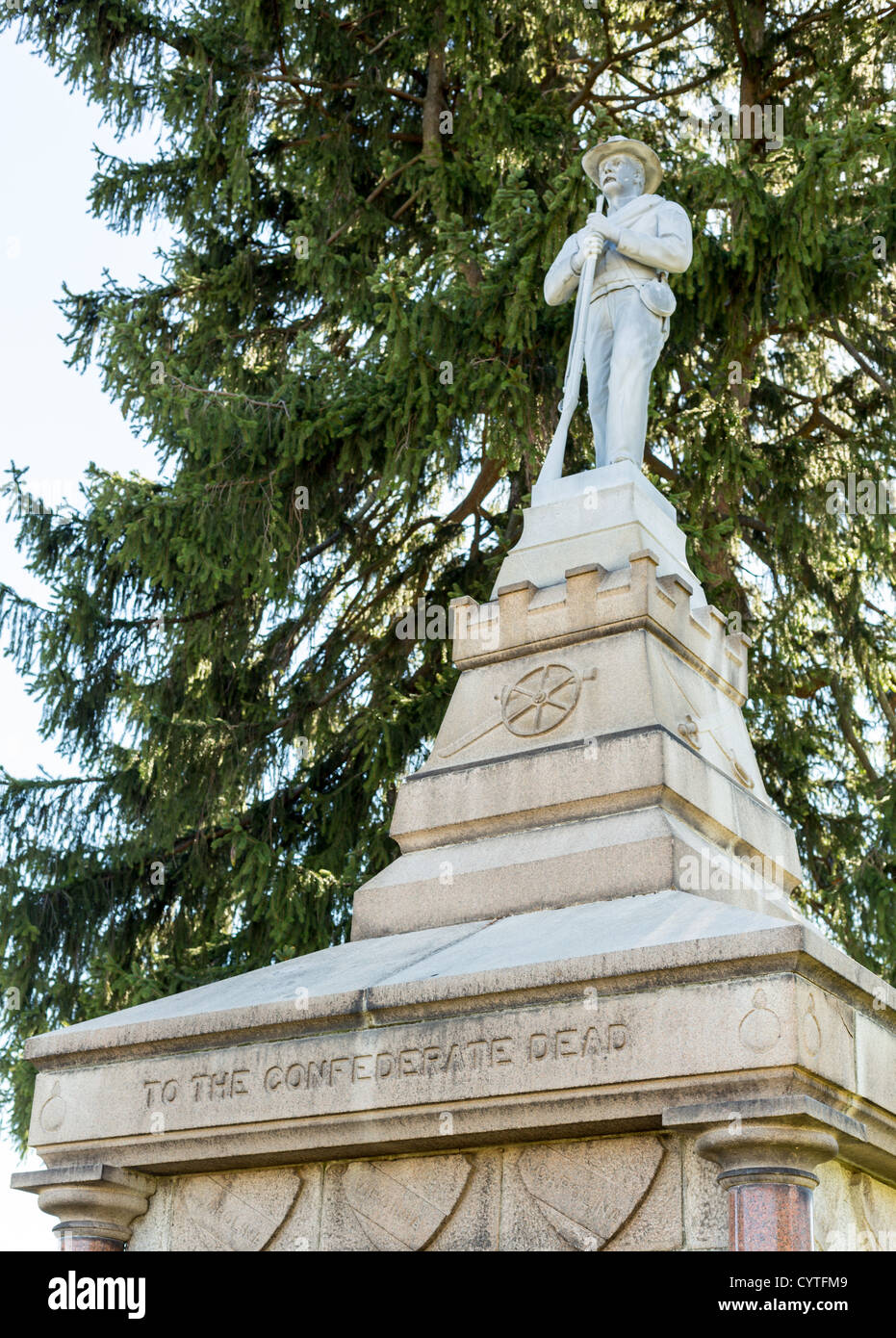 Pierres tombales dans Confederate Cemetery de Fredericksburg et Spotsylvania Banque D'Images
