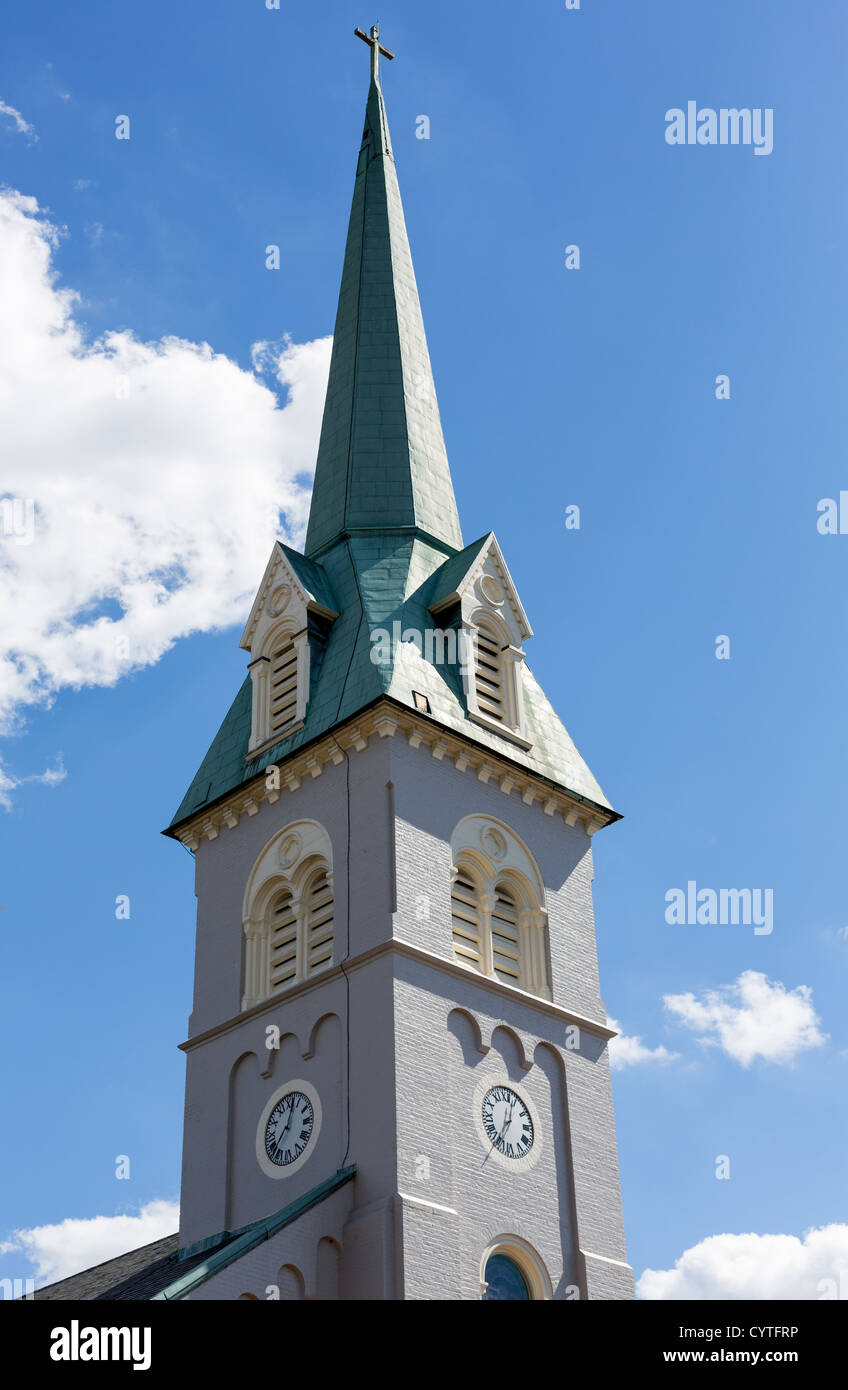 Sol carrelé clocher de l'église épiscopale St George à Fredericksburg Virginia Banque D'Images