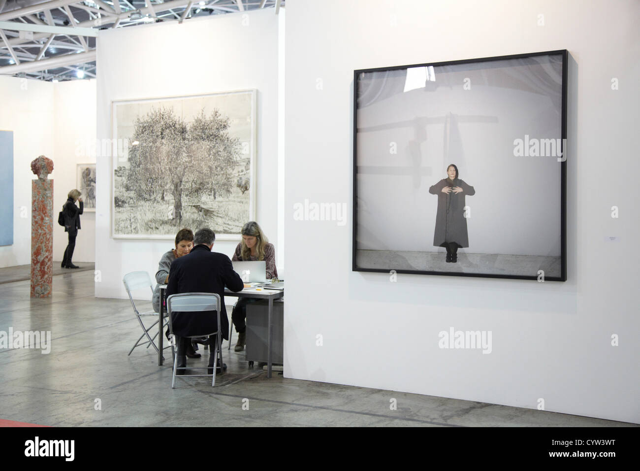 Turin, Italie - 9 novembre 2012 : Artissima 2012 Foire d'Art Contemporain premier jour le 9 novembre 2012 à Turin en ovale. Banque D'Images