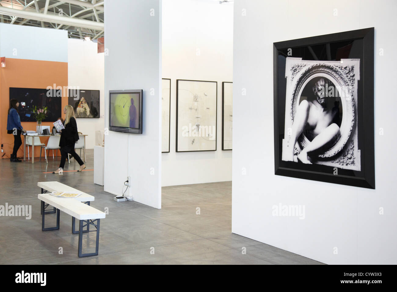 Turin, Italie - 9 novembre 2012 : Artissima 2012 Foire d'Art Contemporain premier jour le 9 novembre 2012 à Turin en ovale. Banque D'Images