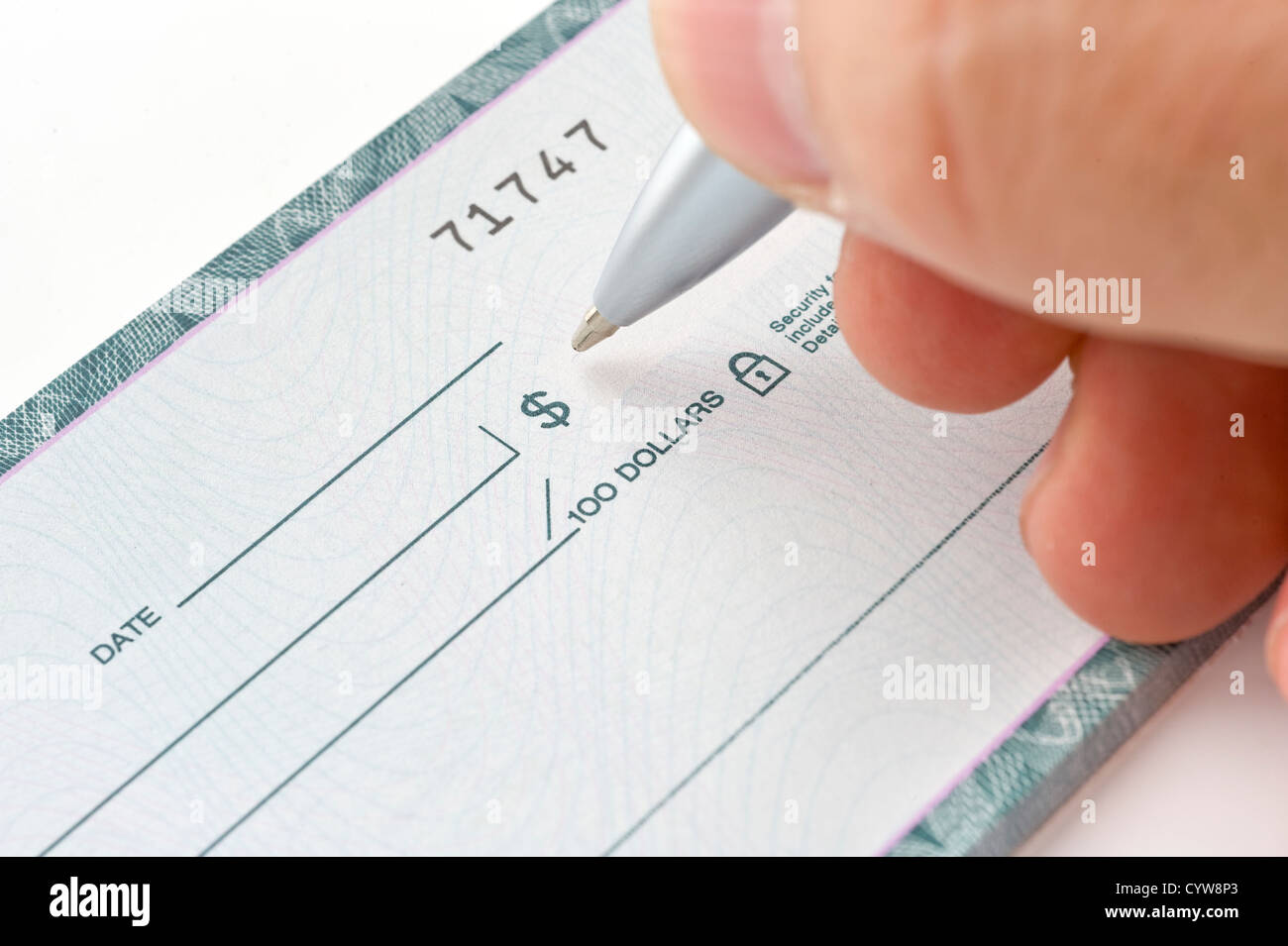 Blank Cheque Banque d