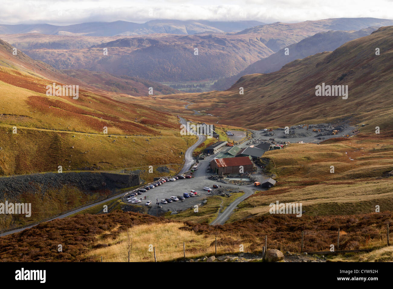 Honister Mine d'ardoise sur le Honister Pass Cumbria Banque D'Images