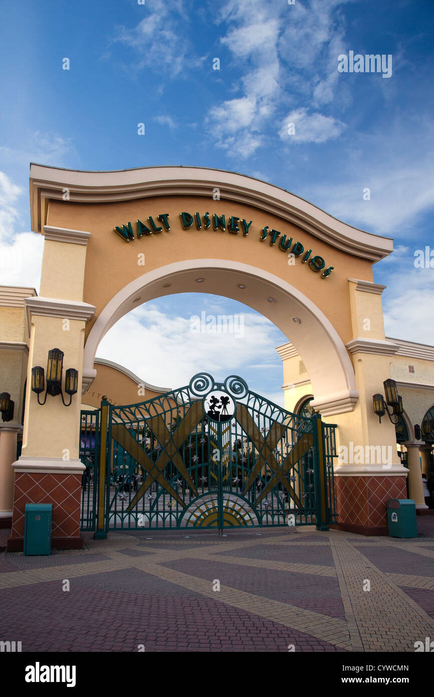L'entrée de Walt Disney Studios à Disneyland Paris (Euro Disney) Banque D'Images