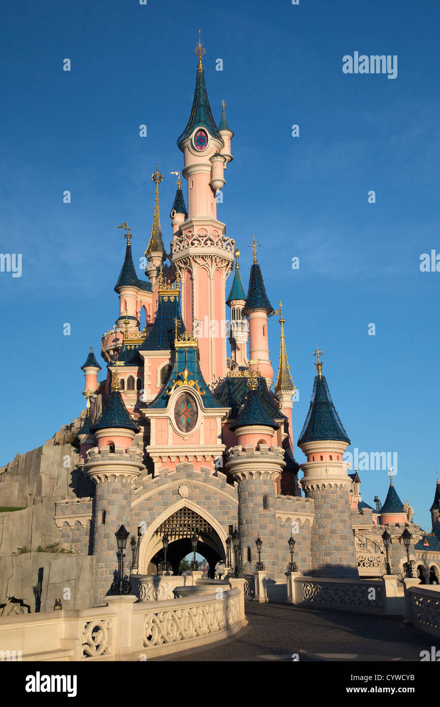 Du Château de La Belle au bois dormant, Disneyland Paris (Euro Disney) Banque D'Images