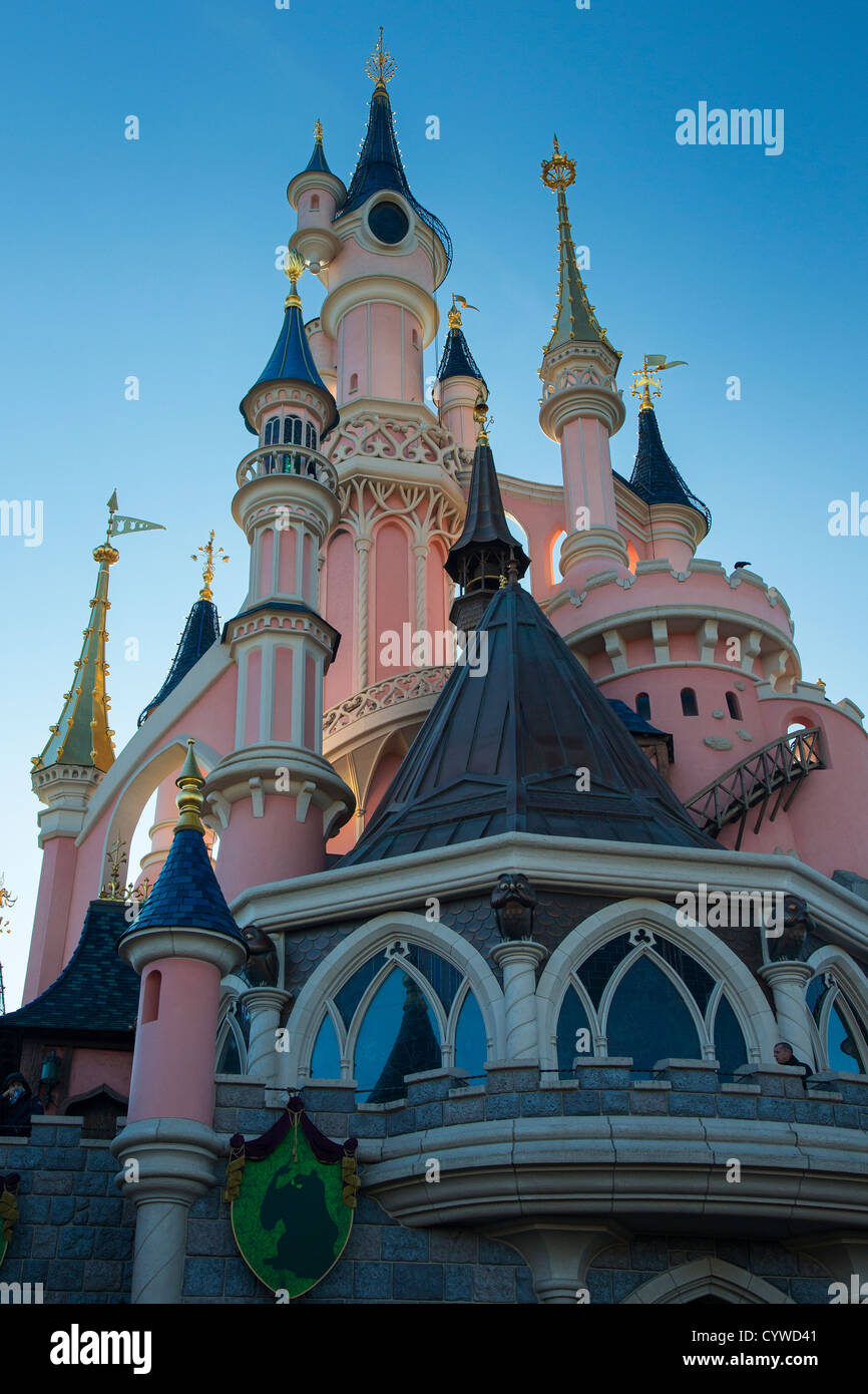Du Château de La Belle au bois dormant, Disneyland Paris (Euro Disney) Banque D'Images