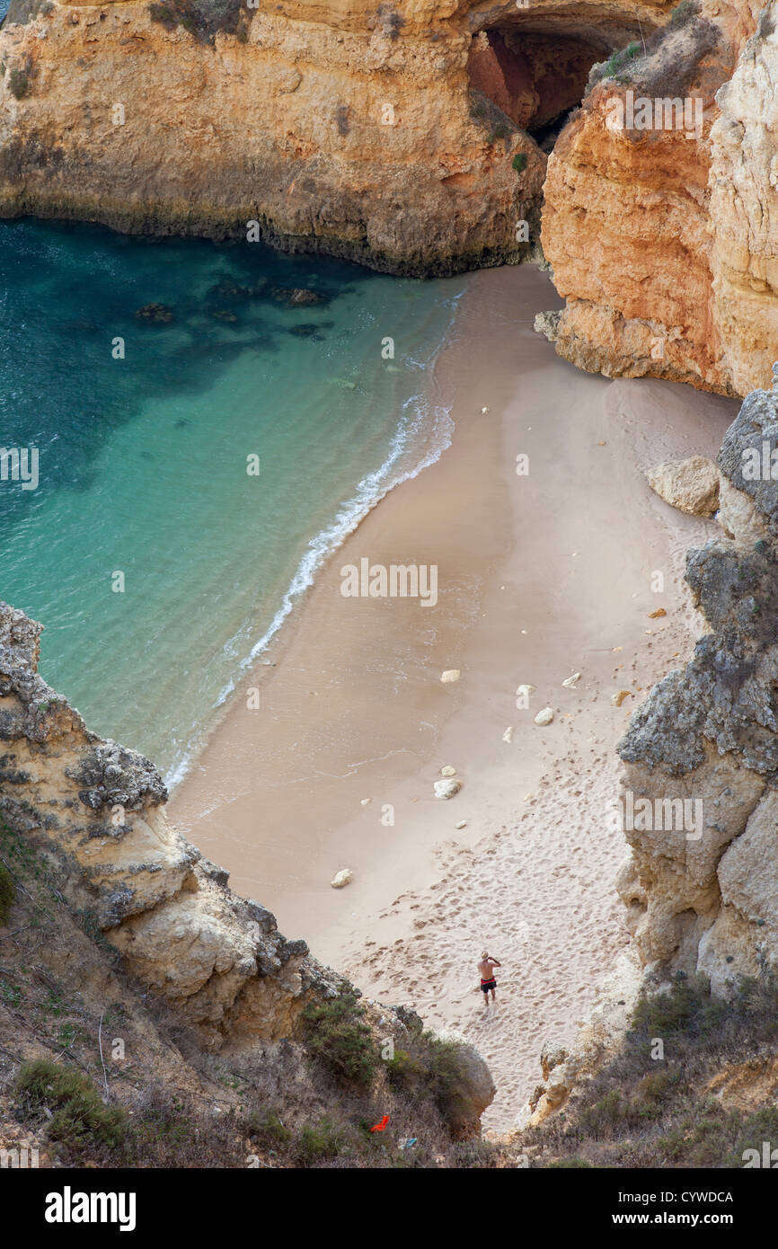 Cove à Algarve, Portugal Banque D'Images