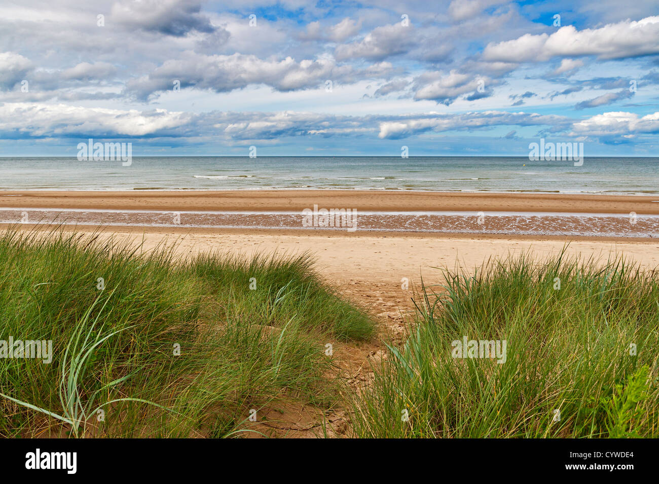 Omaha Beach, une des plages du Débarquement de Normandie, France Banque D'Images