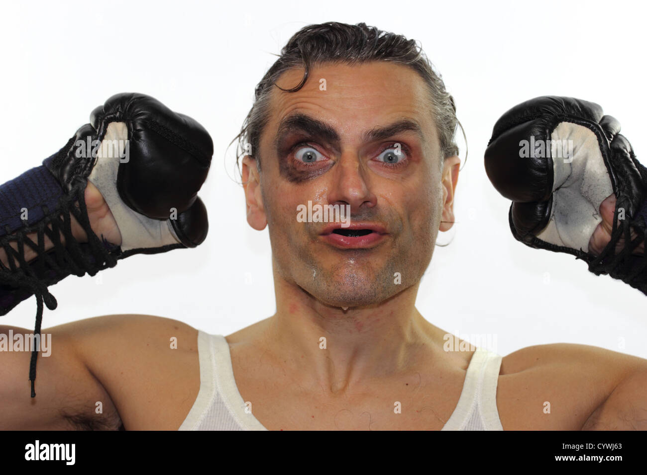 Retro boxer man black eye Banque de photographies et d'images à haute  résolution - Alamy