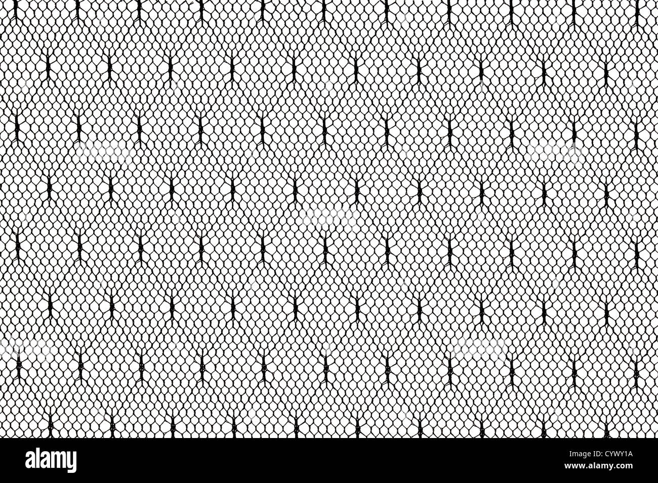 Type de tissu en dentelle noir against white background Banque D'Images