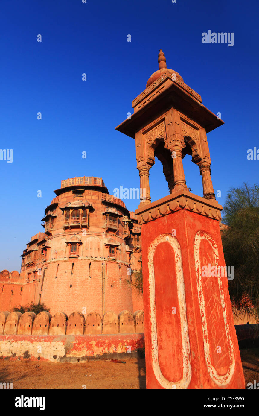 Fort de Junagarh est un fort dans la ville de Bikaner, Rajasthan, Inde. Banque D'Images
