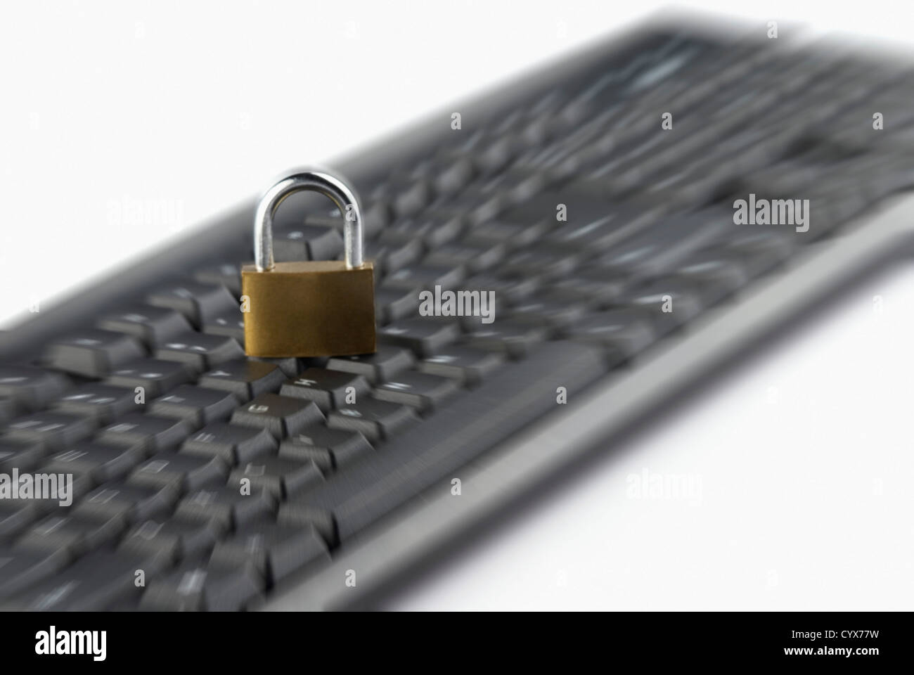 Cadenas sur un clavier d'ordinateur Banque D'Images