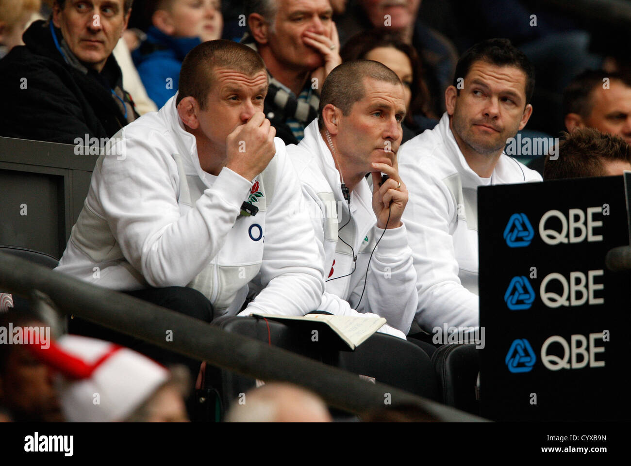 STUART GRAHAM LANCASTER ROWNTR TWICKENHAM MIDDLESEX ANGLETERRE QBE INTERNATIONAL 10 Novembre 2012 Banque D'Images