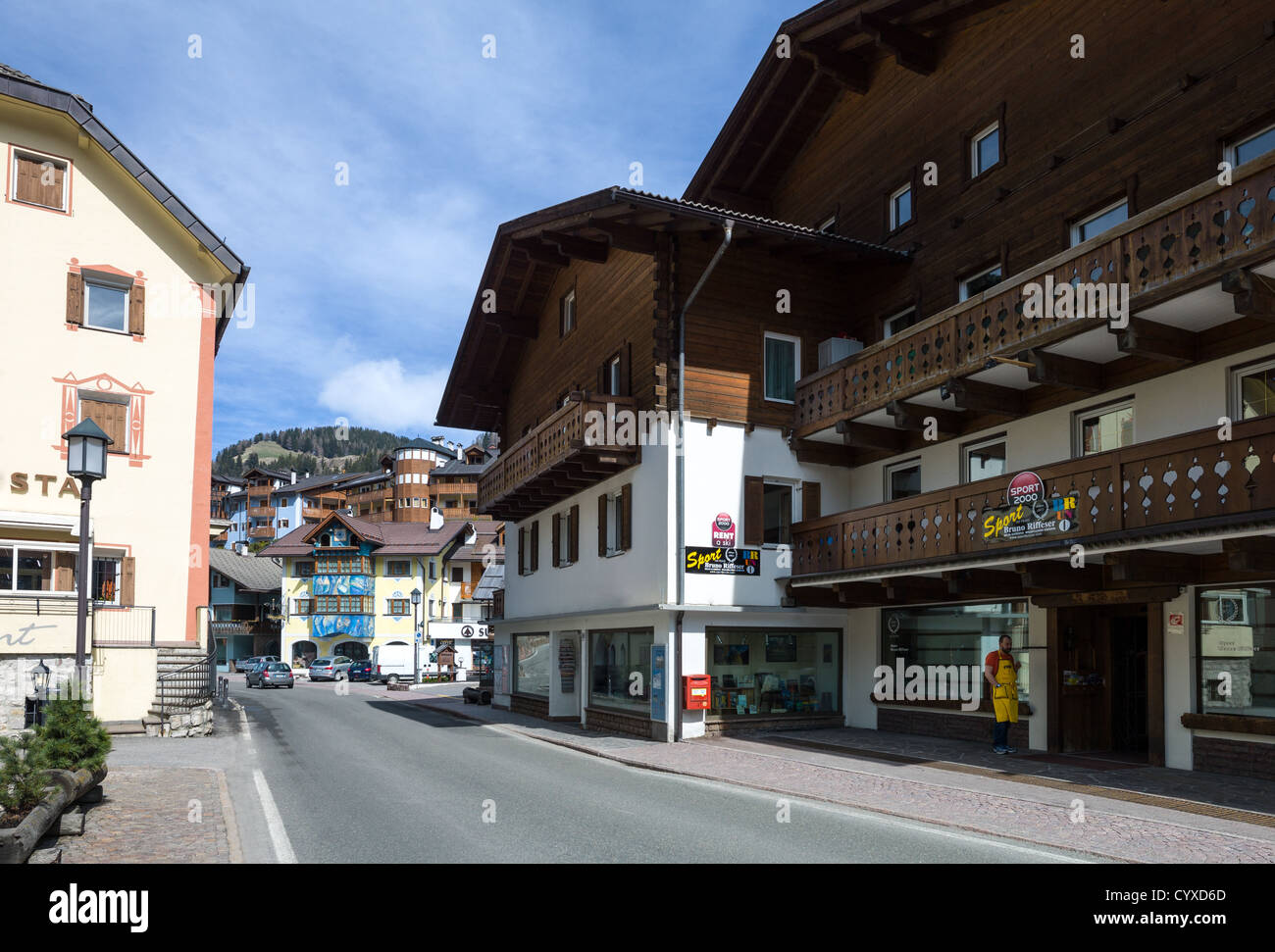 L'Italie, Dolomites, Trentin-Haut-Adige, vue de Selva di Val Gardena Banque D'Images