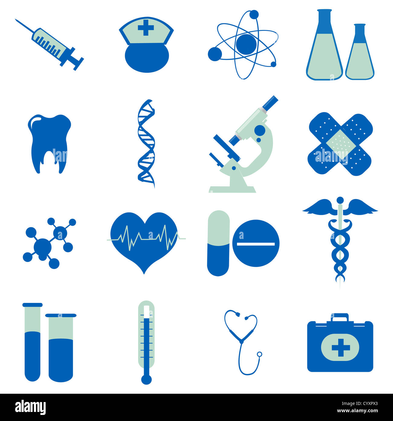 Illustration de la collection d'icônes médicale Banque D'Images