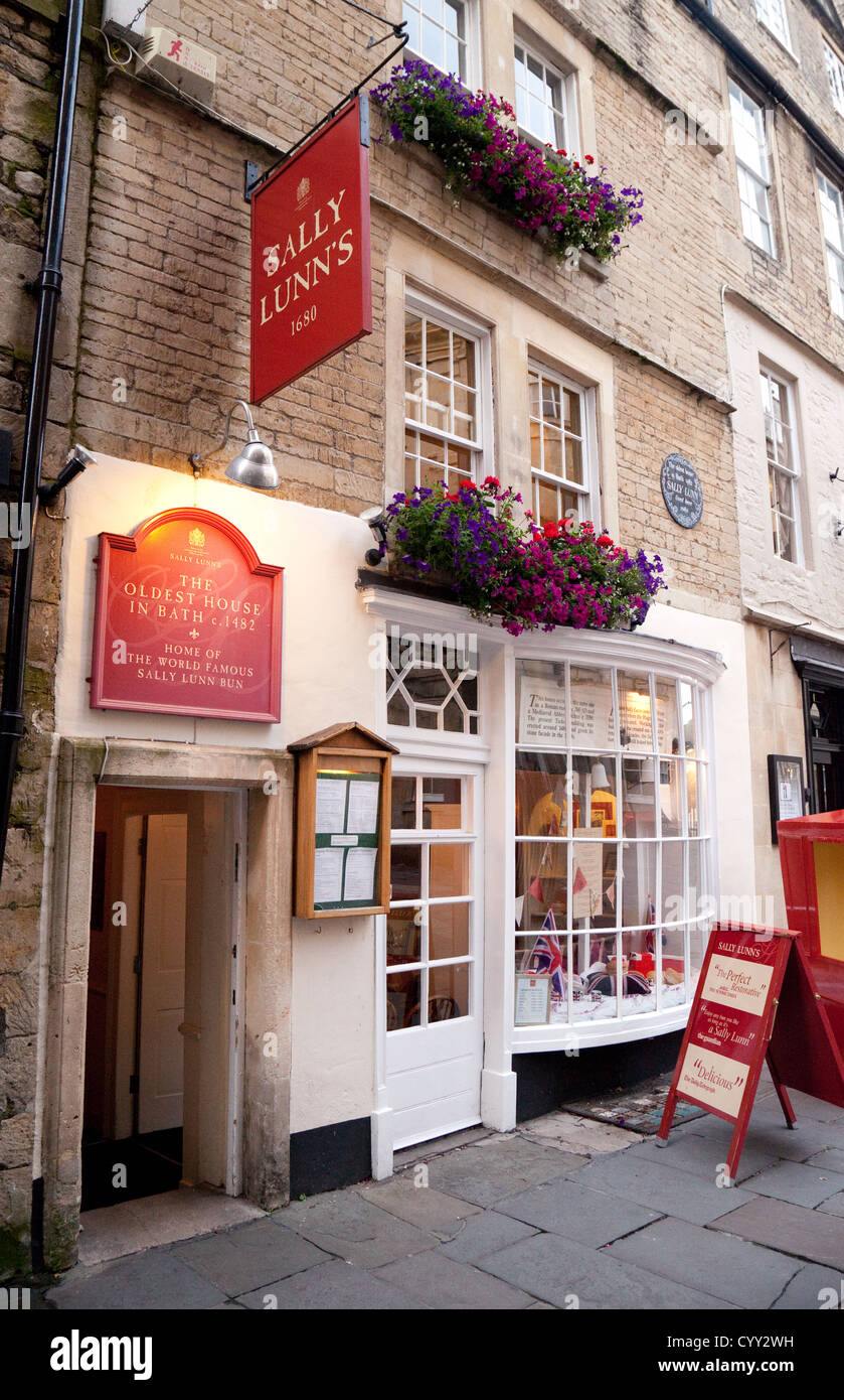 Sally Lunns house, la plus ancienne maison à Bath, Somerset, Royaume-Uni Banque D'Images