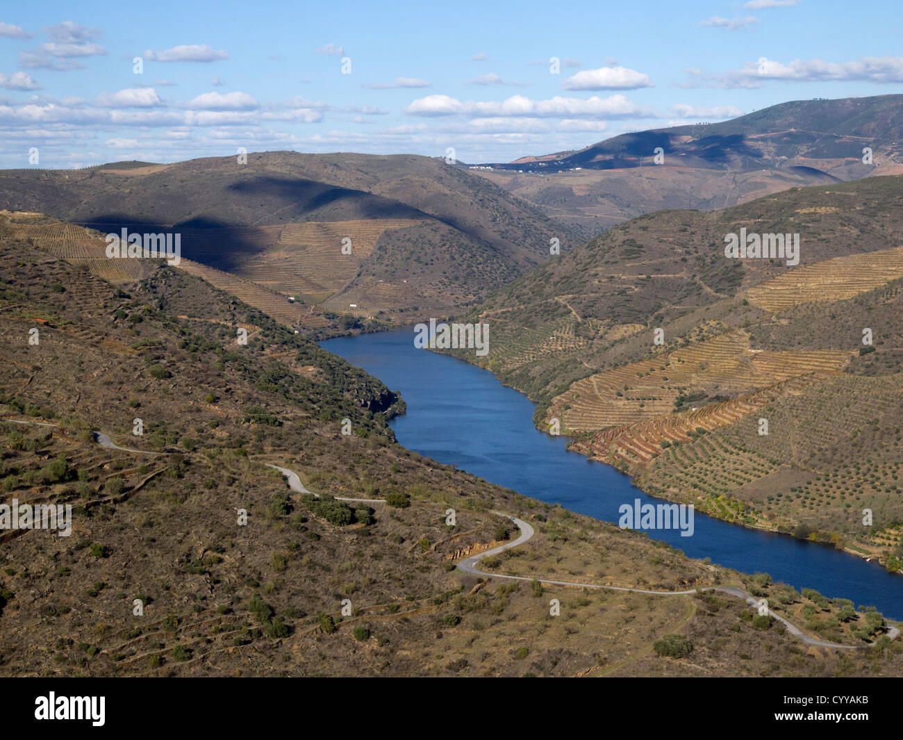 Paysage de la vallée du Douro dans la région de Foz Coa, au nord du Portugal, Europe Banque D'Images