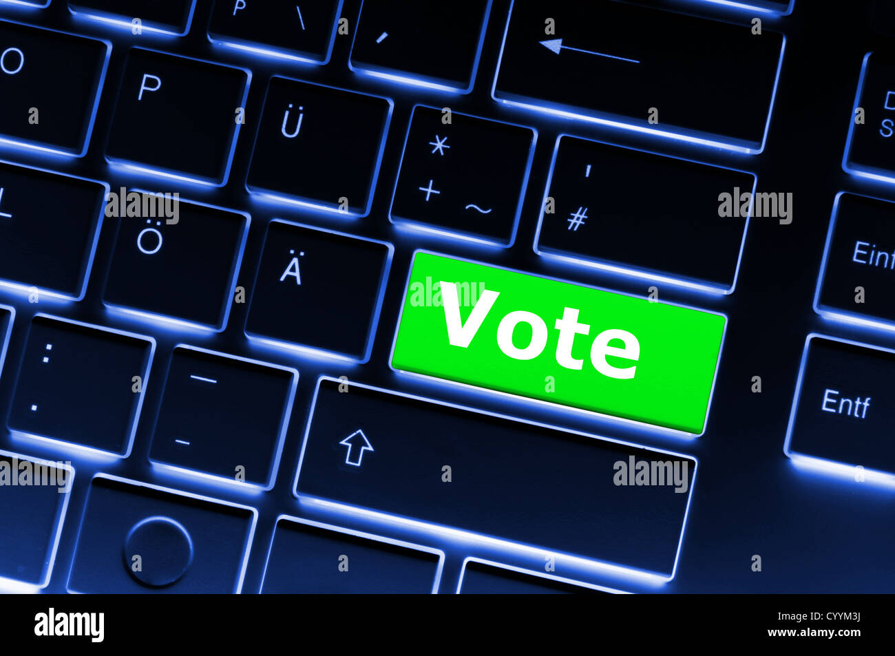 Concept d'élection avec scrutin scrutin vote montrant clés ou de vote Banque D'Images