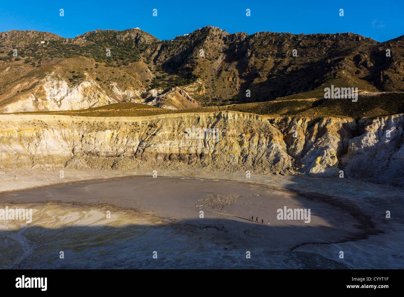 Cratère du volcan dormant, Nyseros Niseros, Grèce, Banque D'Images