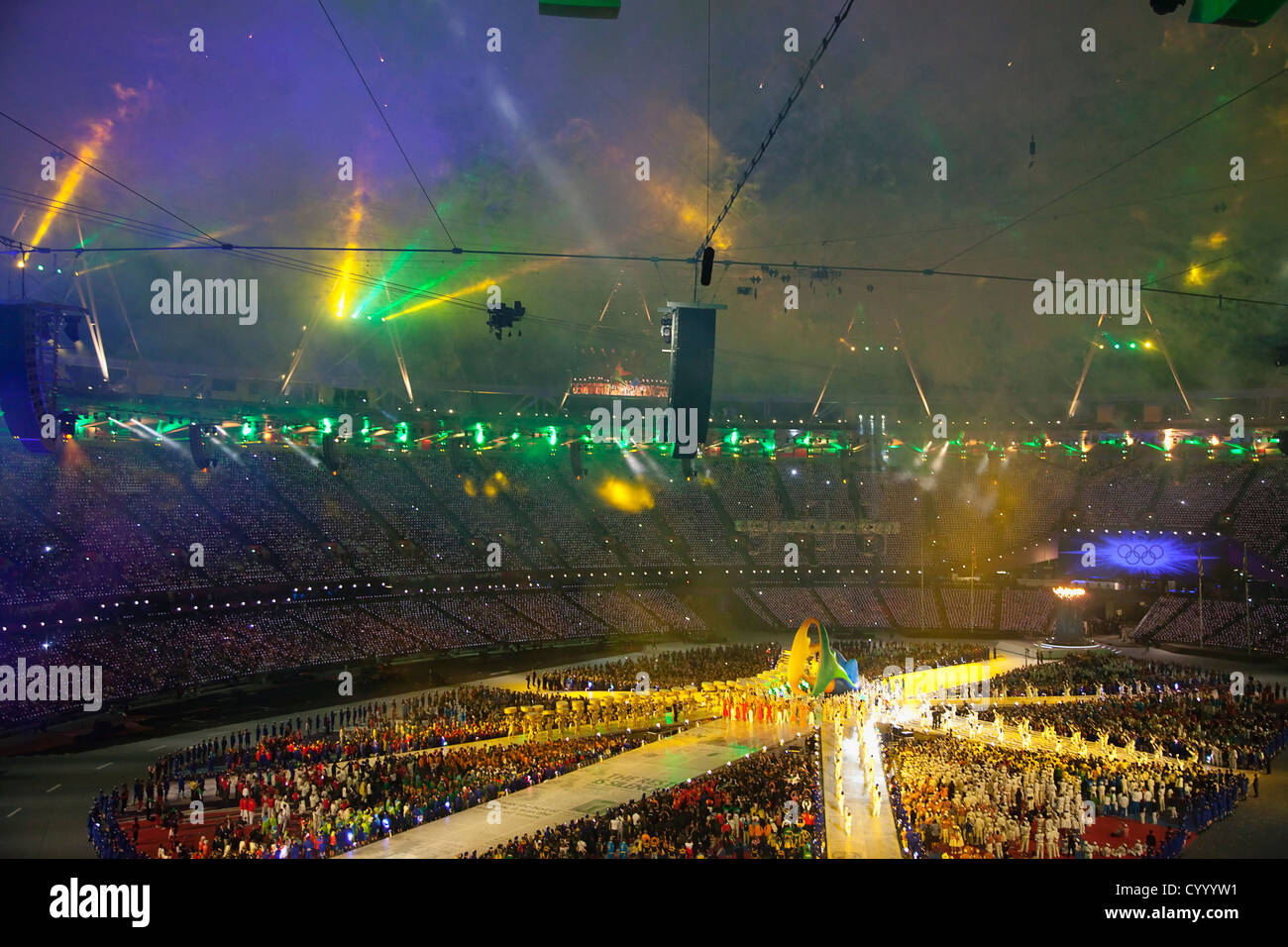 L'Angleterre, Londres, Stratford, cérémonie de clôture des Jeux Olympiques. Banque D'Images
