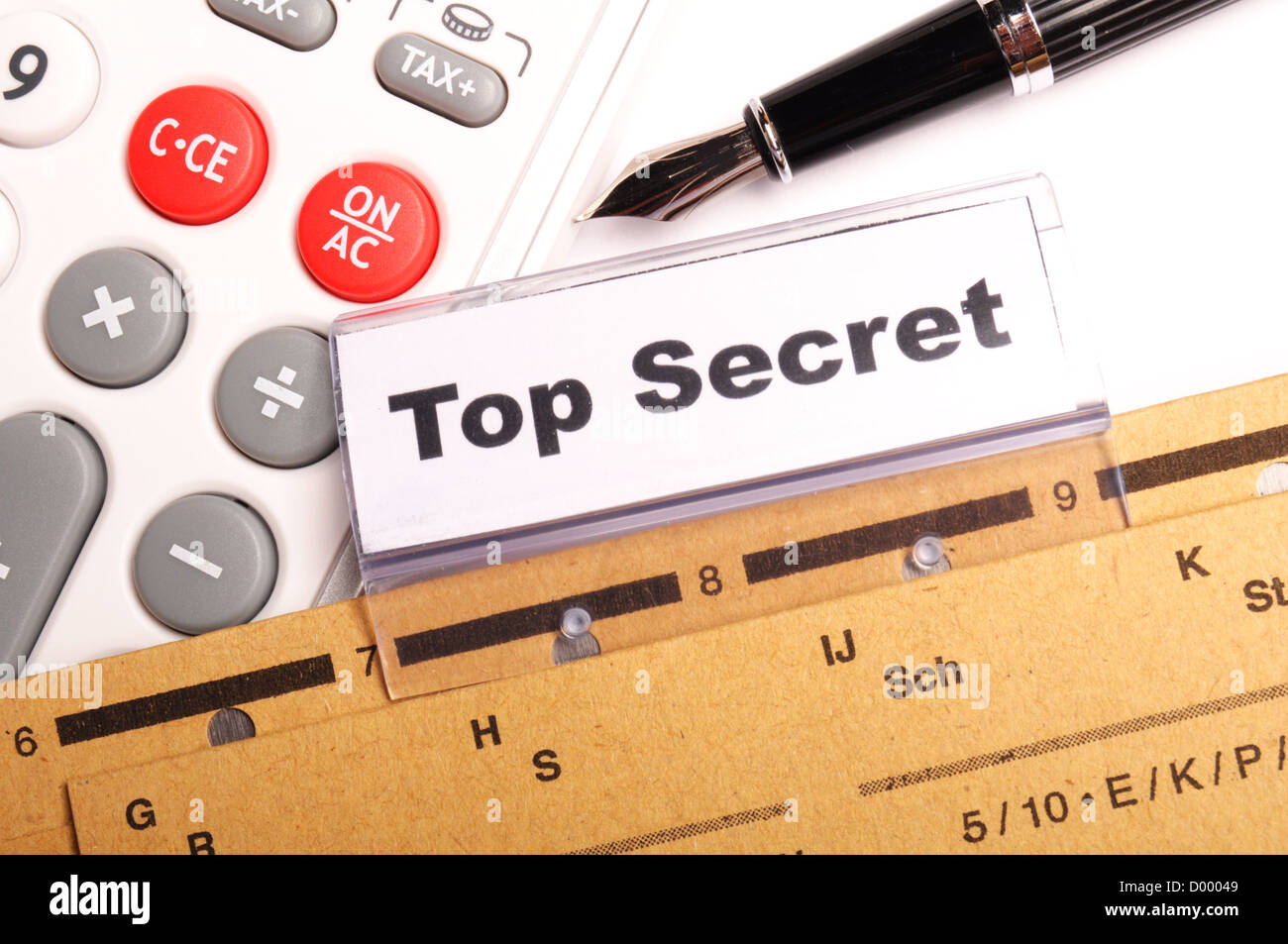 Dossier ou fichier top secret dans un bureau d'affaires Banque D'Images