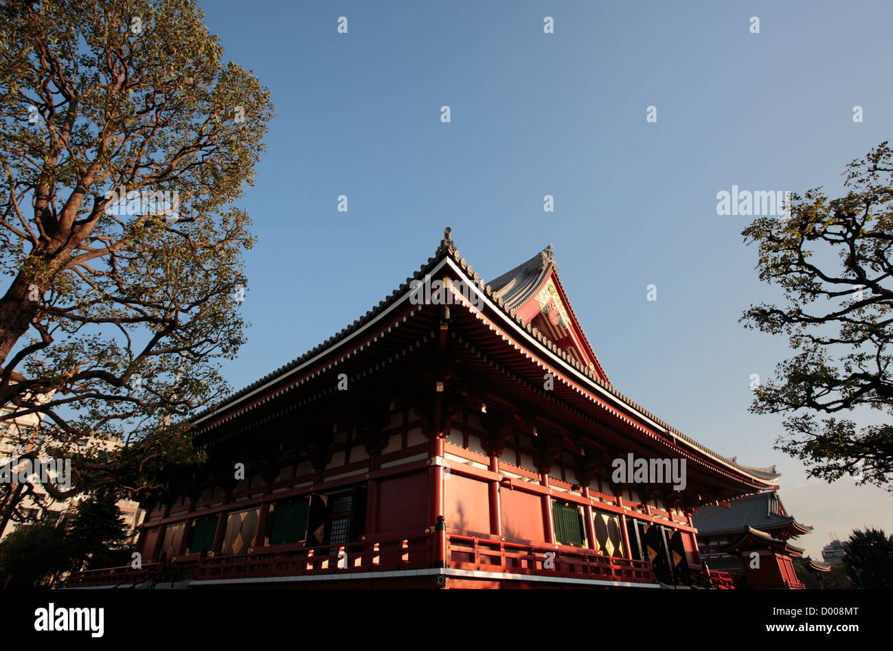 TOKYO, JAPON, 1er novembre, 2012. Grande salle (Hondo) des capacités au sein des motifs de temple Sensoji, Asakusa, Tokyo, Japon. Banque D'Images