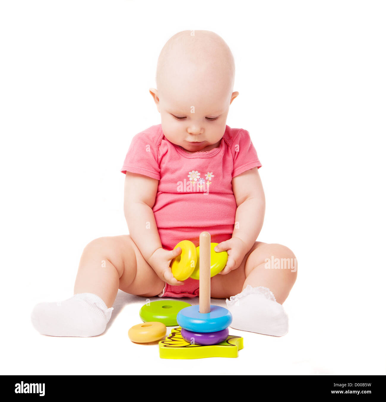 Mignon Bebe Jouant Avec Une Pyramide Photo Stock Alamy
