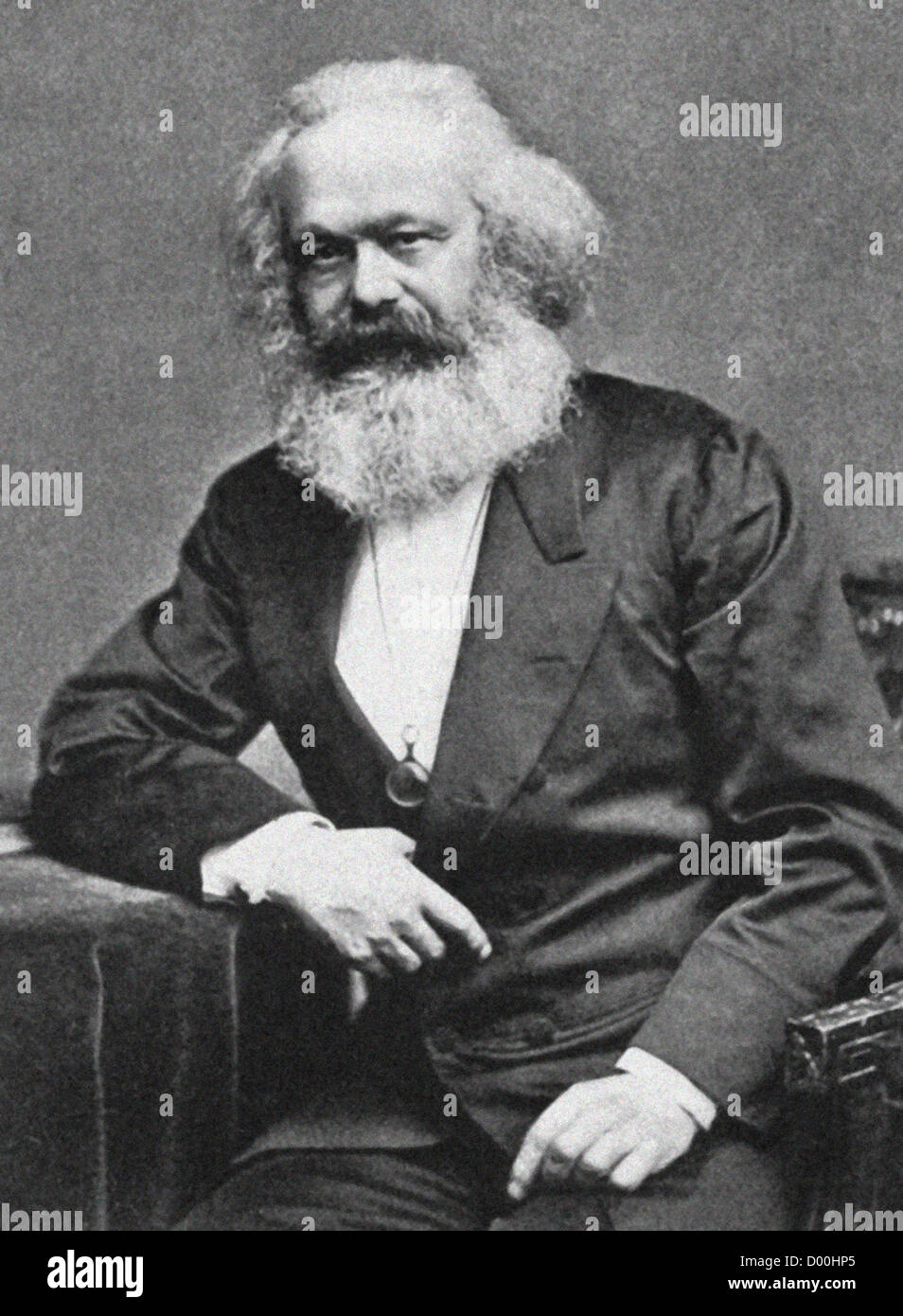 Karl Heinrich Marx était un philosophe, économiste, sociologue, historien, journaliste et socialiste révolutionnaire. À partir des archives de communiqués de presse, anciennement Service Portrait Portrait Bureau. Banque D'Images