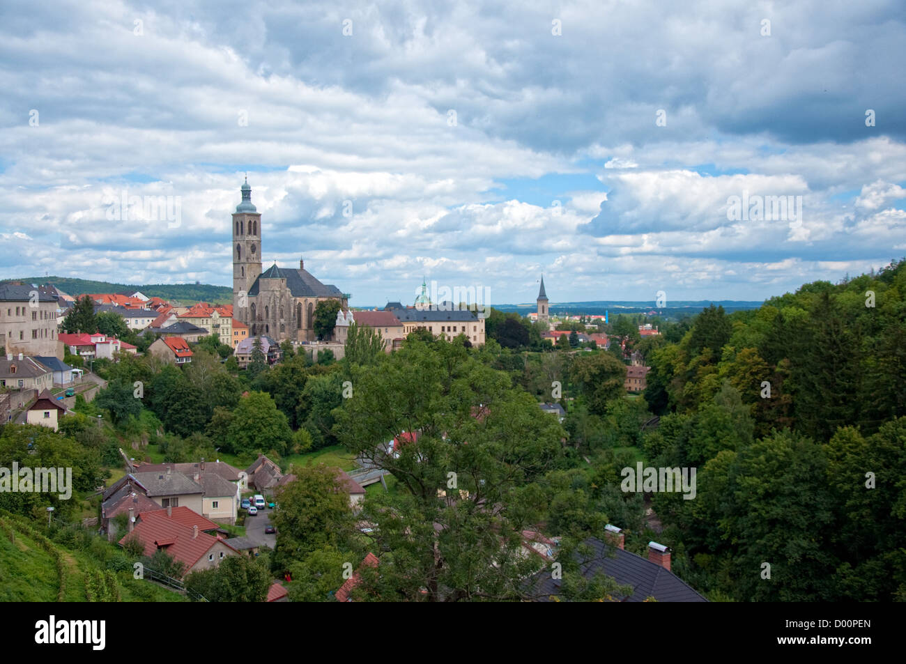 Kutna Hora, petite ville près de la Prague, vue panoramique Banque D'Images